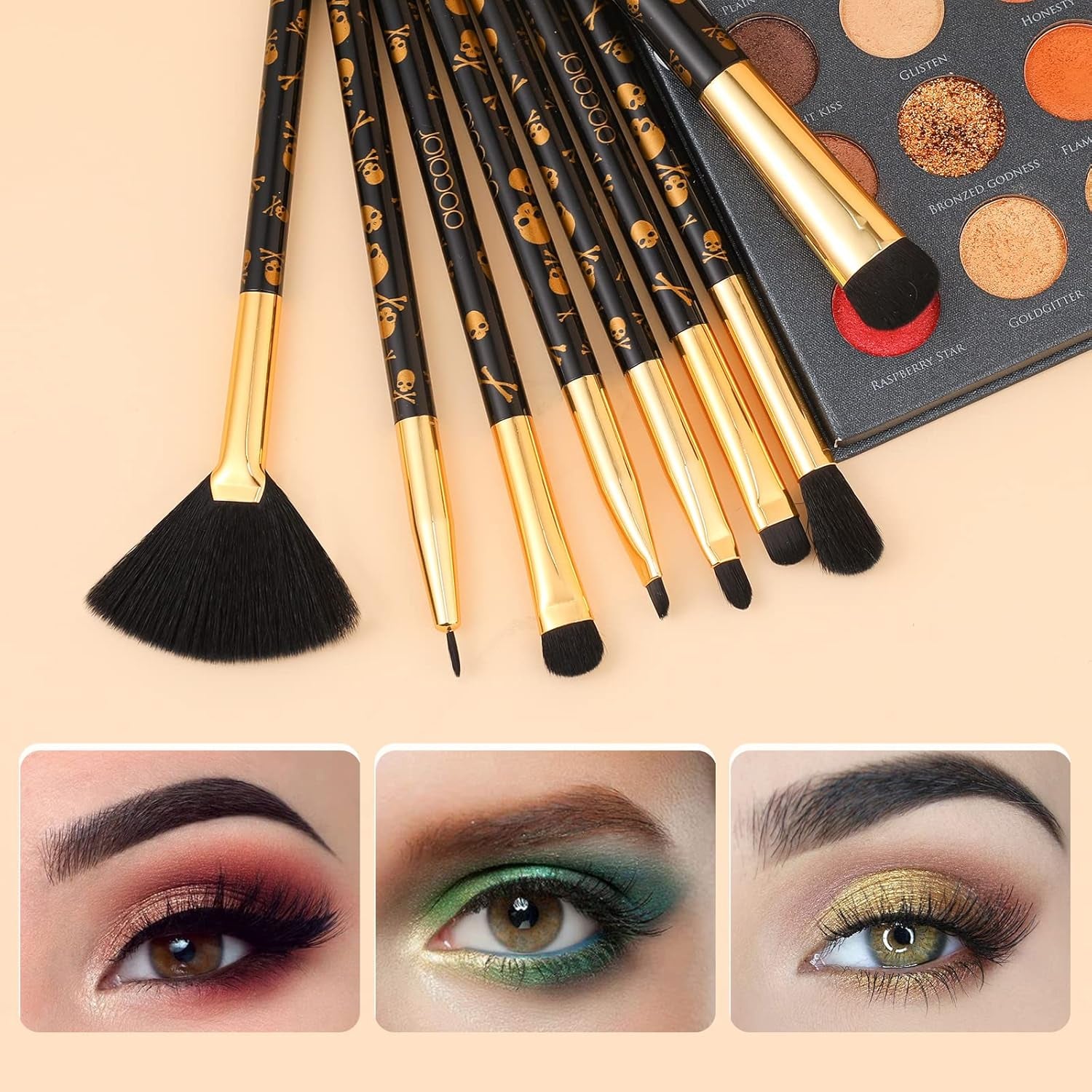 Makeup Brush Set Professional 12Pcs Goth Makeup Brushes Premium Gift Face Powder Foundation Blending Blush Eye Shadow Cosmetics Brushes