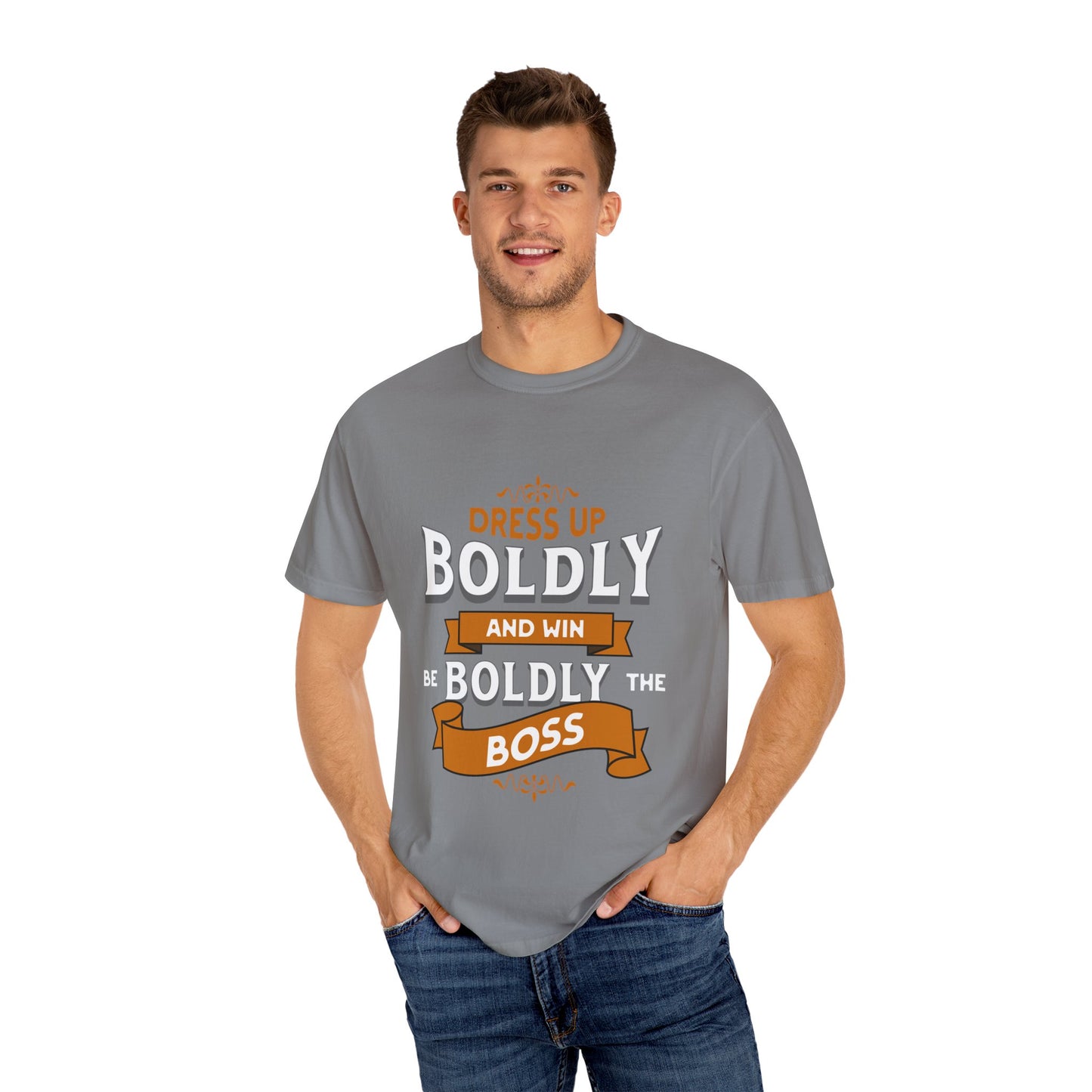 Boldly the Boss Unisex T-Shirt - Empowerment Shirt, Motivational Tee, Ideal Gift for Leaders, Office Humor, Casual Style