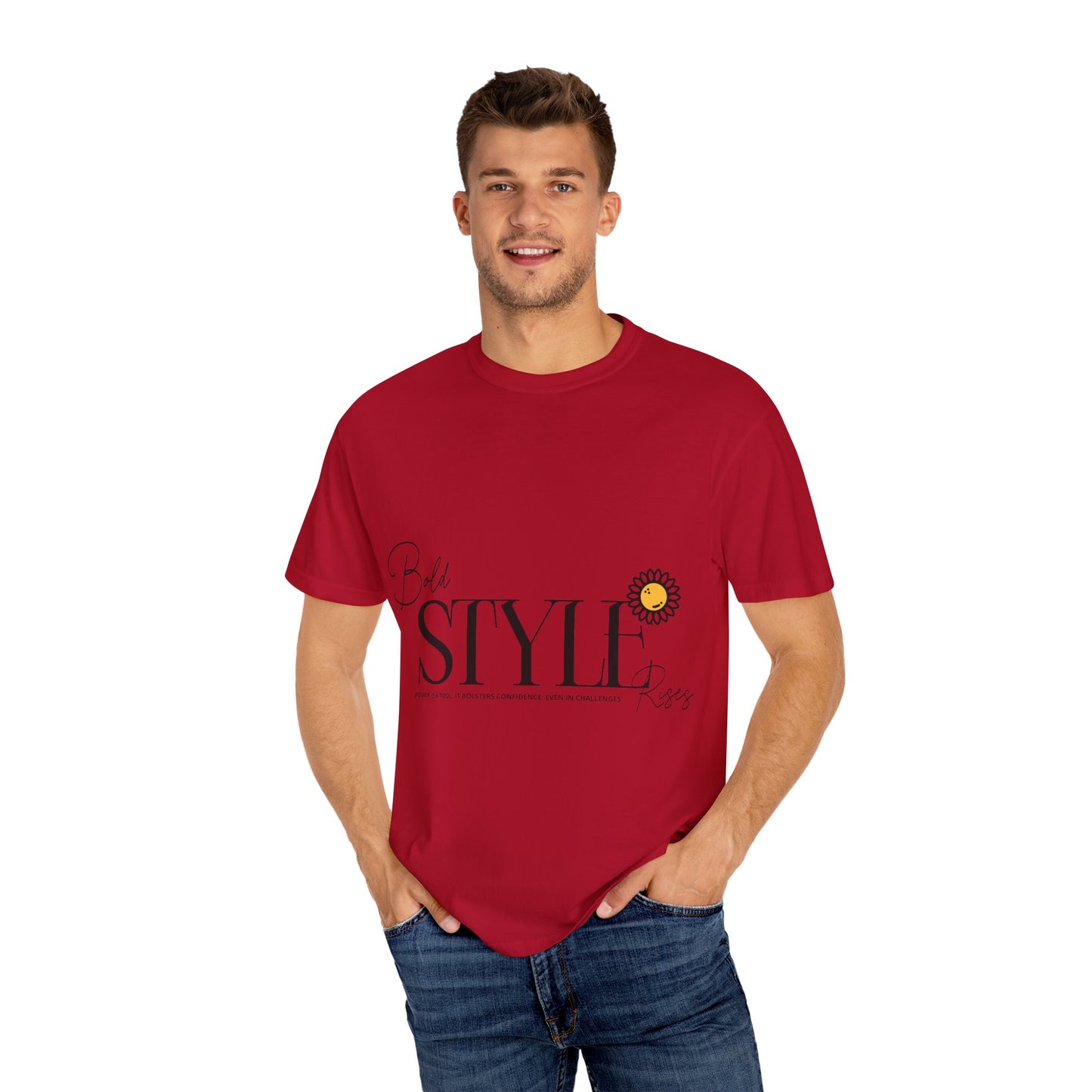 Bold Style Unisex Garment-Dyed T-shirt, Trendy Tee, Fashion Shirt, Cool Top, Unique Clothing, Casual Wear for Men and Women