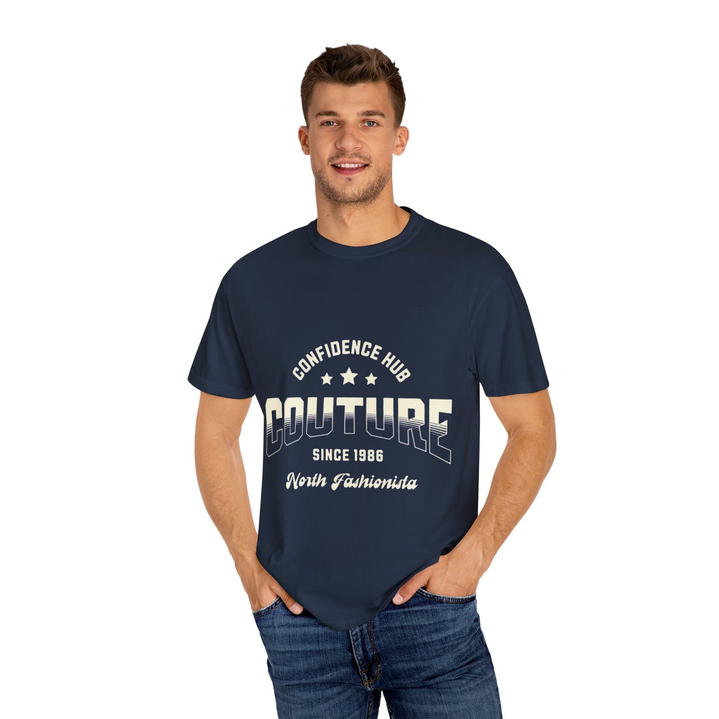 Couture Confidence Hub Unisex T-Shirt, Casual Wear, Everyday Tee, Gift for Fashion Lovers, Vibrant Vintage Style