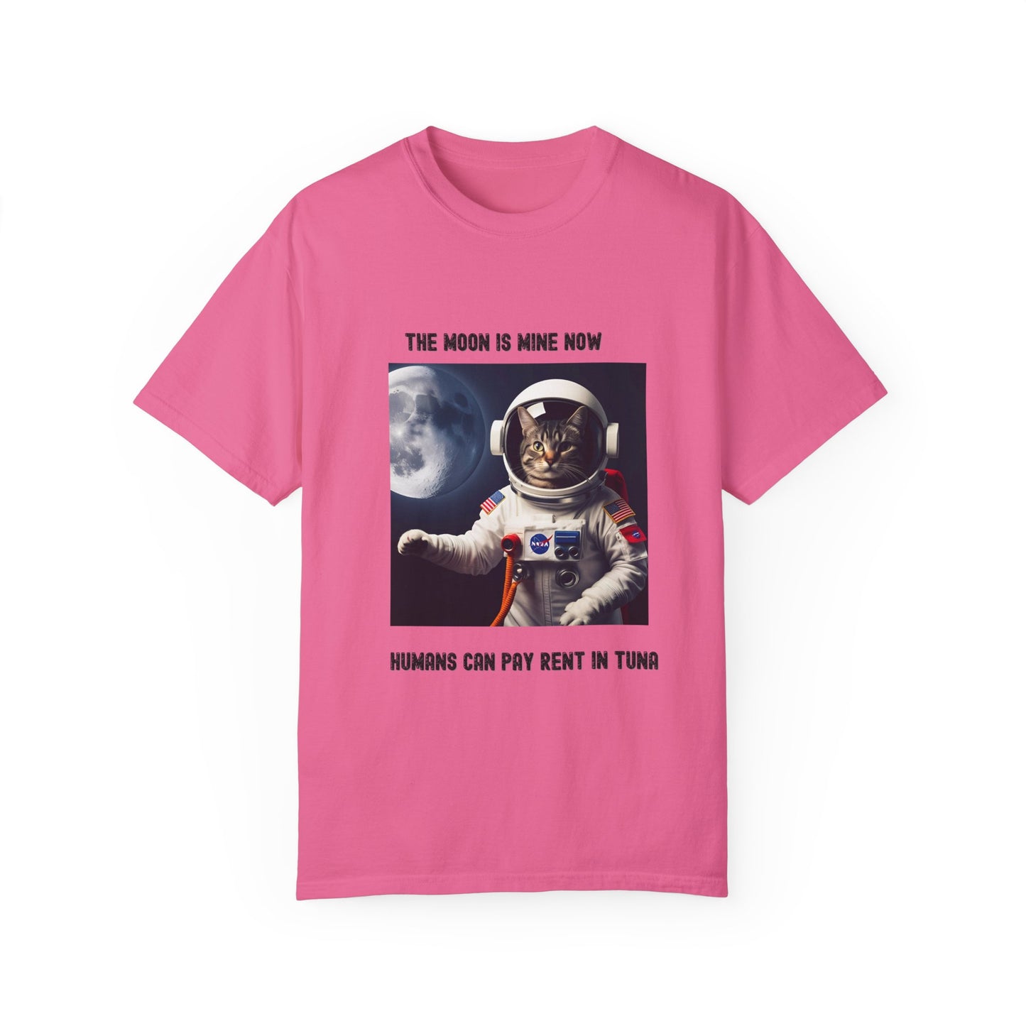 Astronaut Cat T-shirt - The Moon is Mine Now, Funny Cat Tee, Unisex Space Shirt, Gifts for Cat Lovers, Cool Graphic Tee