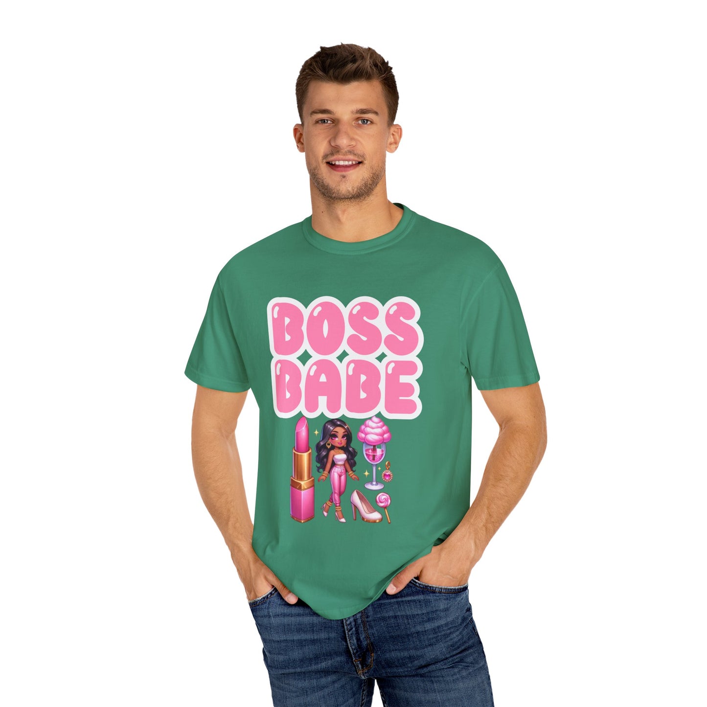 Boss Babe Unisex Garment-Dyed T-shirt, Empowering Tee, Gift for Her, Fashion Statement, Self-Love Shirt, Trendy Apparel