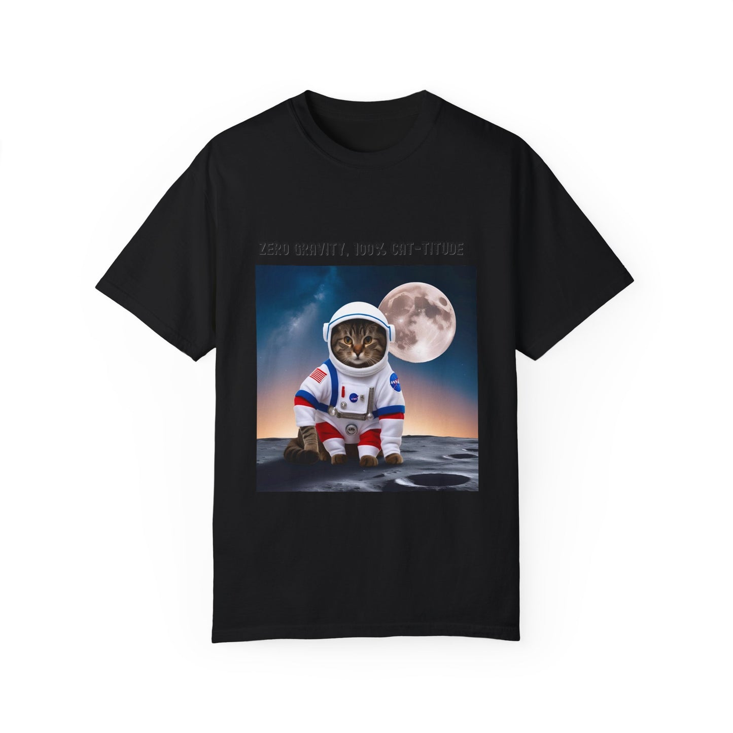 Astronaut Cat T-shirt, Fun Gift for Cat Lovers, Unisex Tee for Space Enthusiasts, Cute Pet Shirt for Birthdays