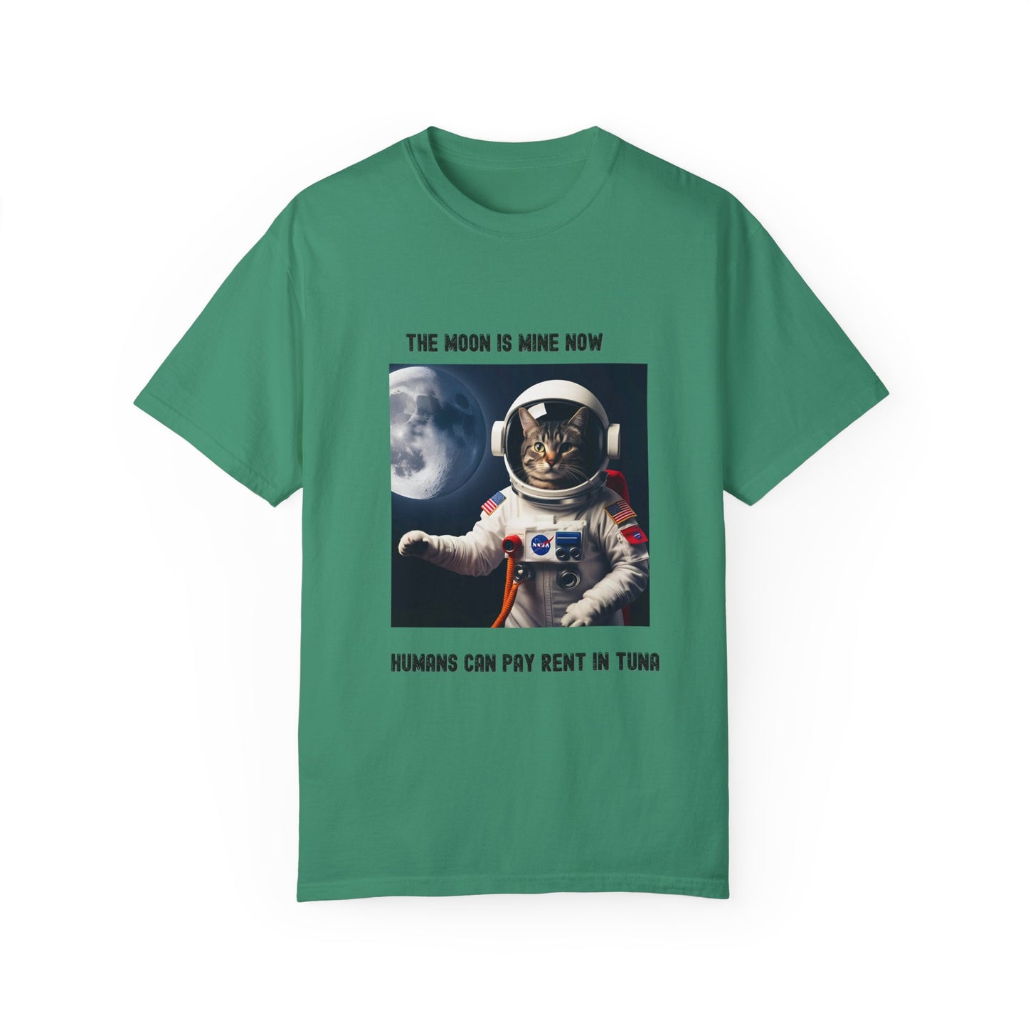 Astronaut Cat T-shirt - The Moon is Mine Now, Funny Cat Tee, Unisex Space Shirt, Gifts for Cat Lovers, Cool Graphic Tee