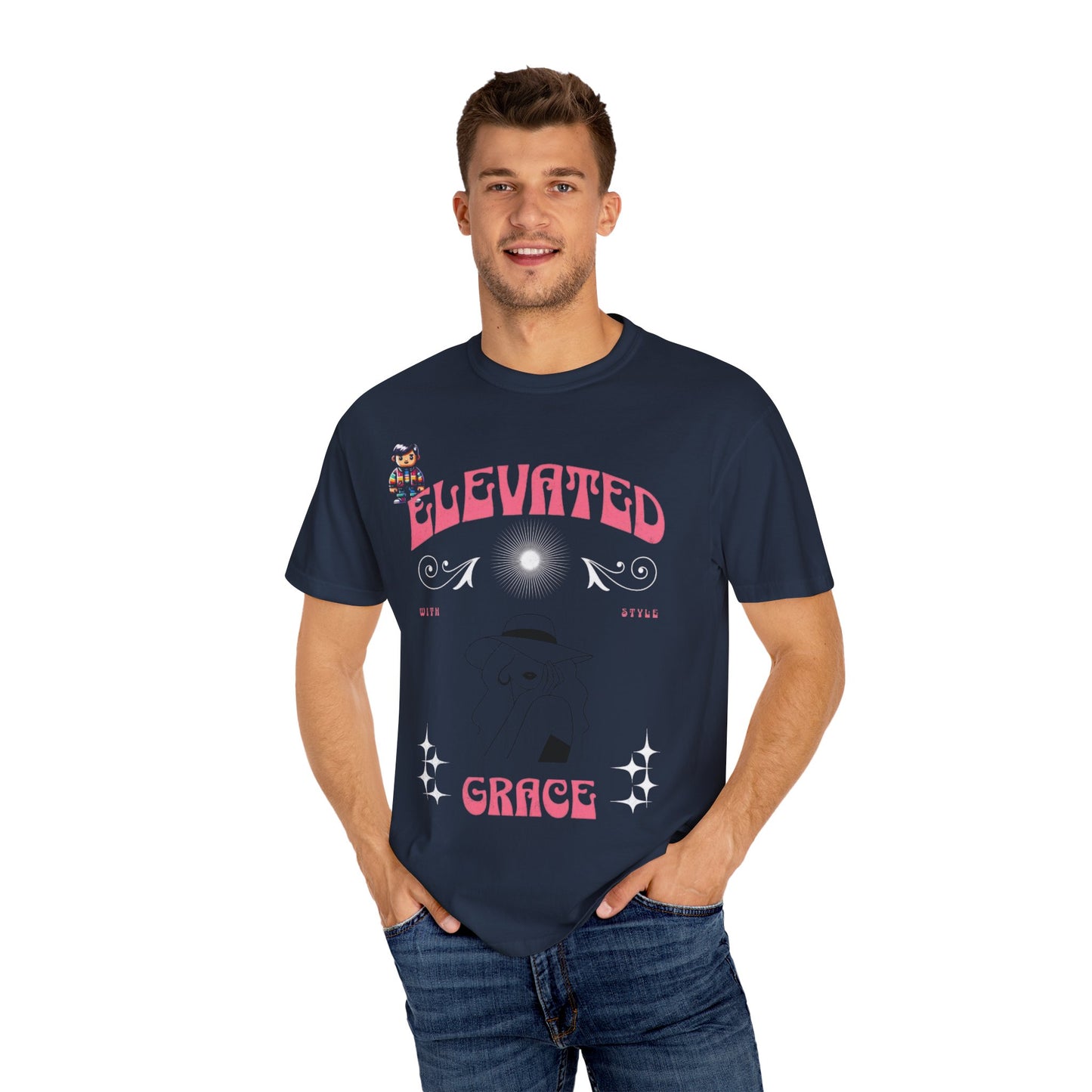 Elevated Grace Unisex Garment-Dyed T-Shirt, Vintage Vibe Tee, Casual Streetwear, Unisex Gift, Eco-Friendly Apparel, Summer Essential