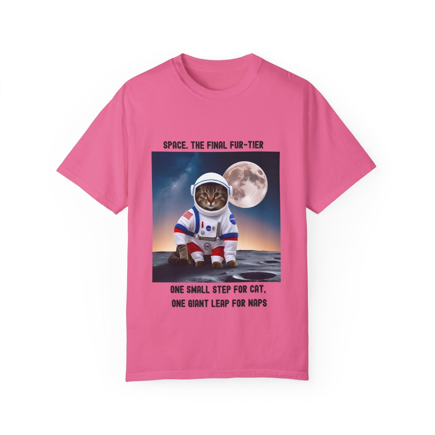 Space Cat T-Shirt, Fun Unisex Tees for Cat Lovers, Gift for Cat Owners, Cute Space-Themed Apparel, Planetary Humor Shirt