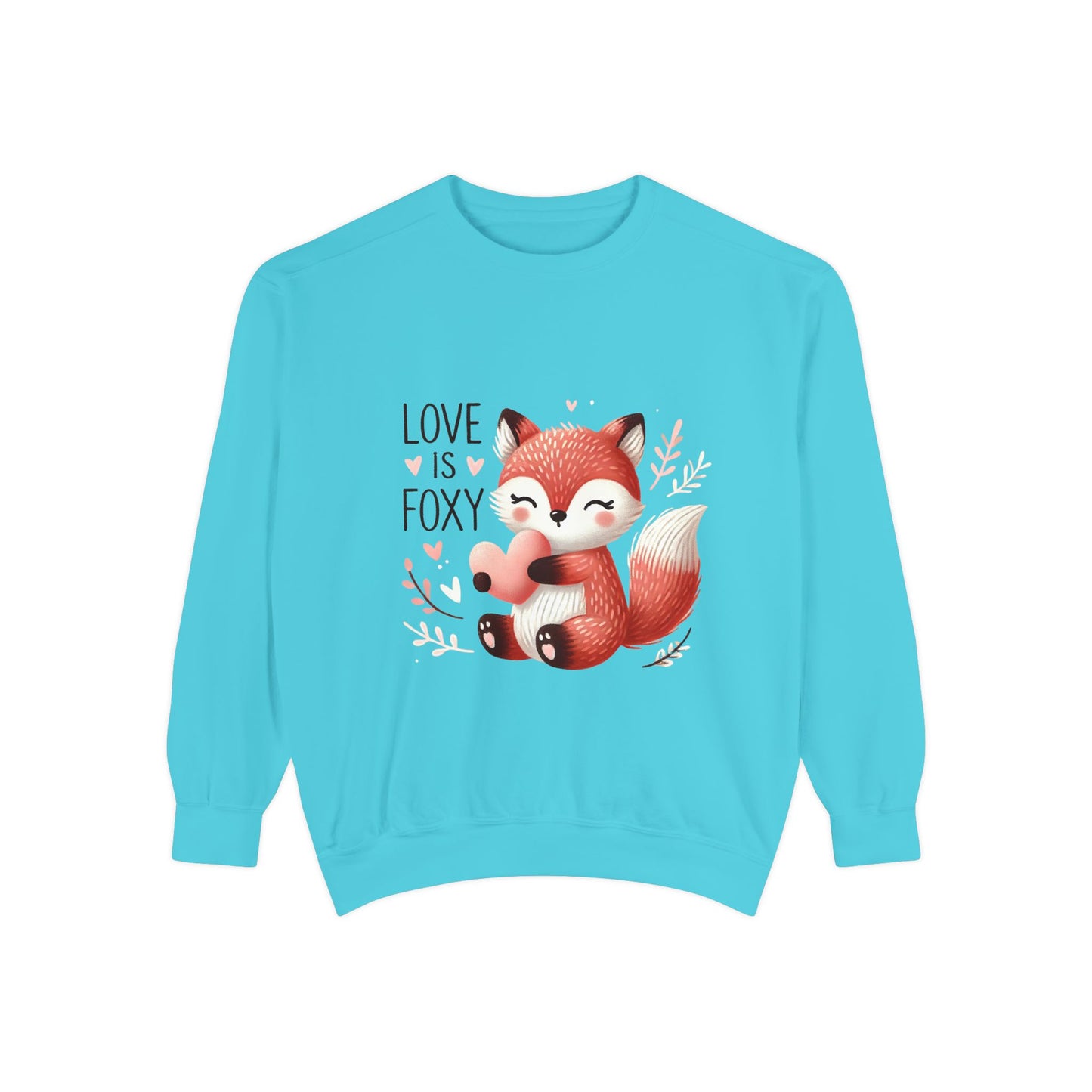 Love is Foxy Sweatshirt, Cute and Cozy Graphic Jumper, Valentines Day Gift, Trendy Unisex Pullover, Anniversary Present, Comfortable Fox