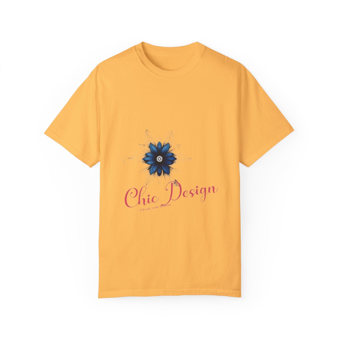 Chic Floral Unisex T-Shirt, Casual Summer Tee, Gift for Her, Trendy Fashion Top, Birthday Gift, Vibrant Orange Shirt