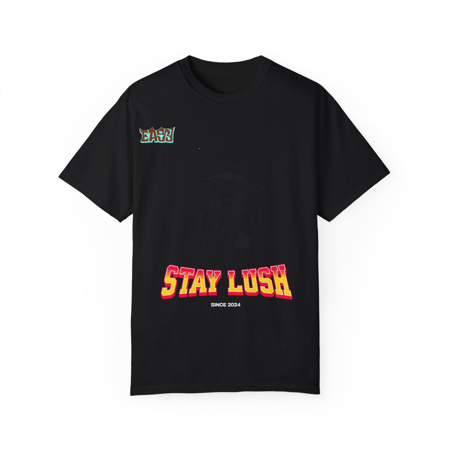 Stay Lush Unisex Garment-Dyed T-Shirt, Trendy Graphic Tee, Summer Fashion, Gift for Her, Casual Daily Wear, Festival Outfit