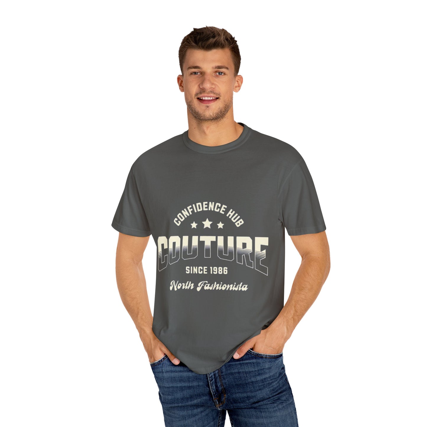 Couture Confidence Hub Unisex T-Shirt, Casual Wear, Everyday Tee, Gift for Fashion Lovers, Vibrant Vintage Style