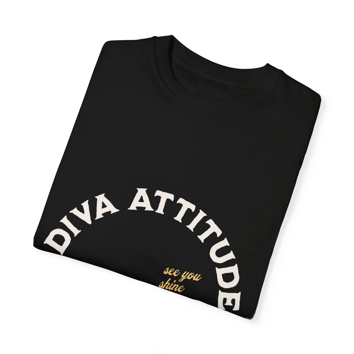 Diva Attitude T-Shirt, Unisex Orange Tee, Bold Statements Shirt, Fashion Life Apparel, Great for Everyday Wear, Gifts for Her