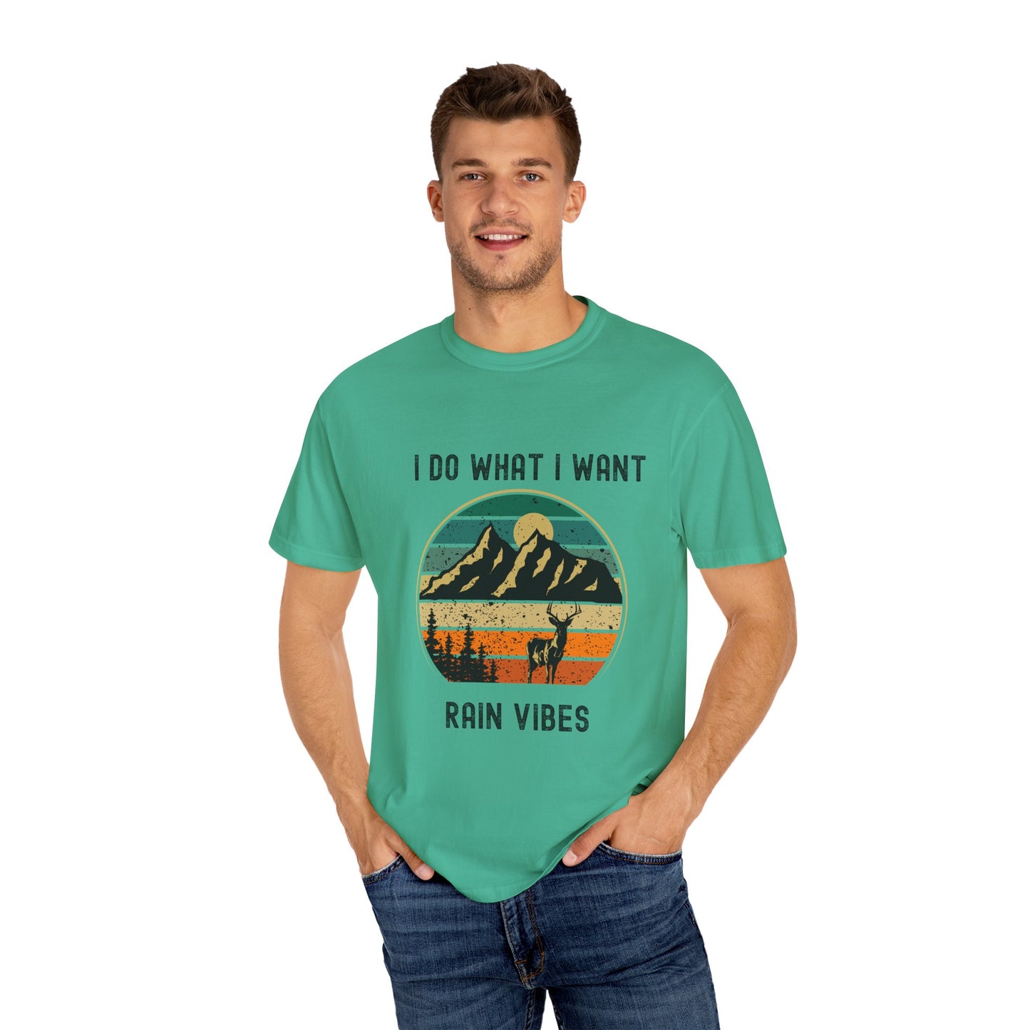 Adventure Ready Unisex T-shirt - "I Do What I Want, Rain Vibes" - Perfect Gift for Nature Lovers, Outdoor Enthusiasts, Summer Festivals,