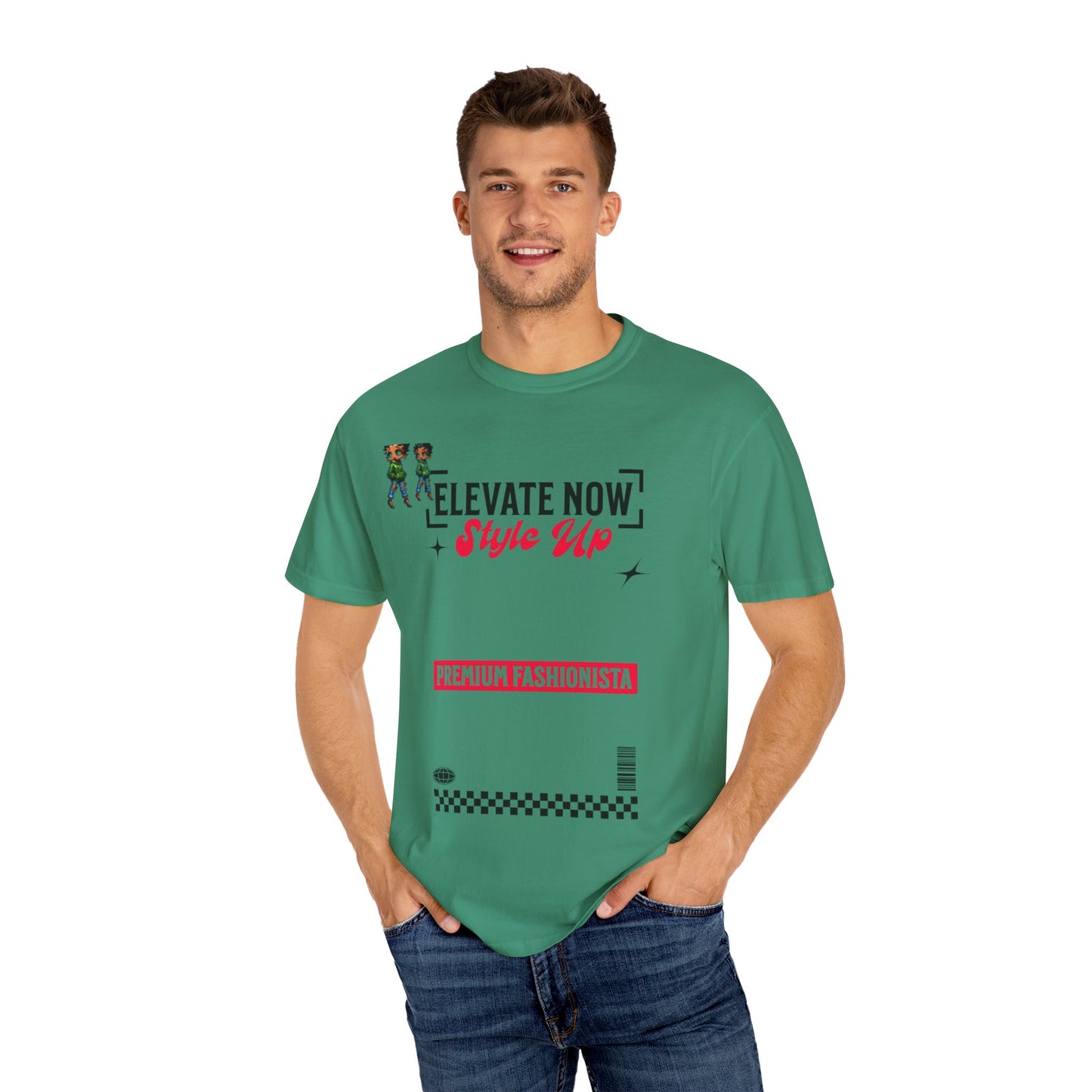 Elevate Now Style Up Unisex Garment-Dyed T-shirt, Fashion Statement Tee, Trendy Casual Wear, Perfect Gift for Fashion Lovers, Summer Style