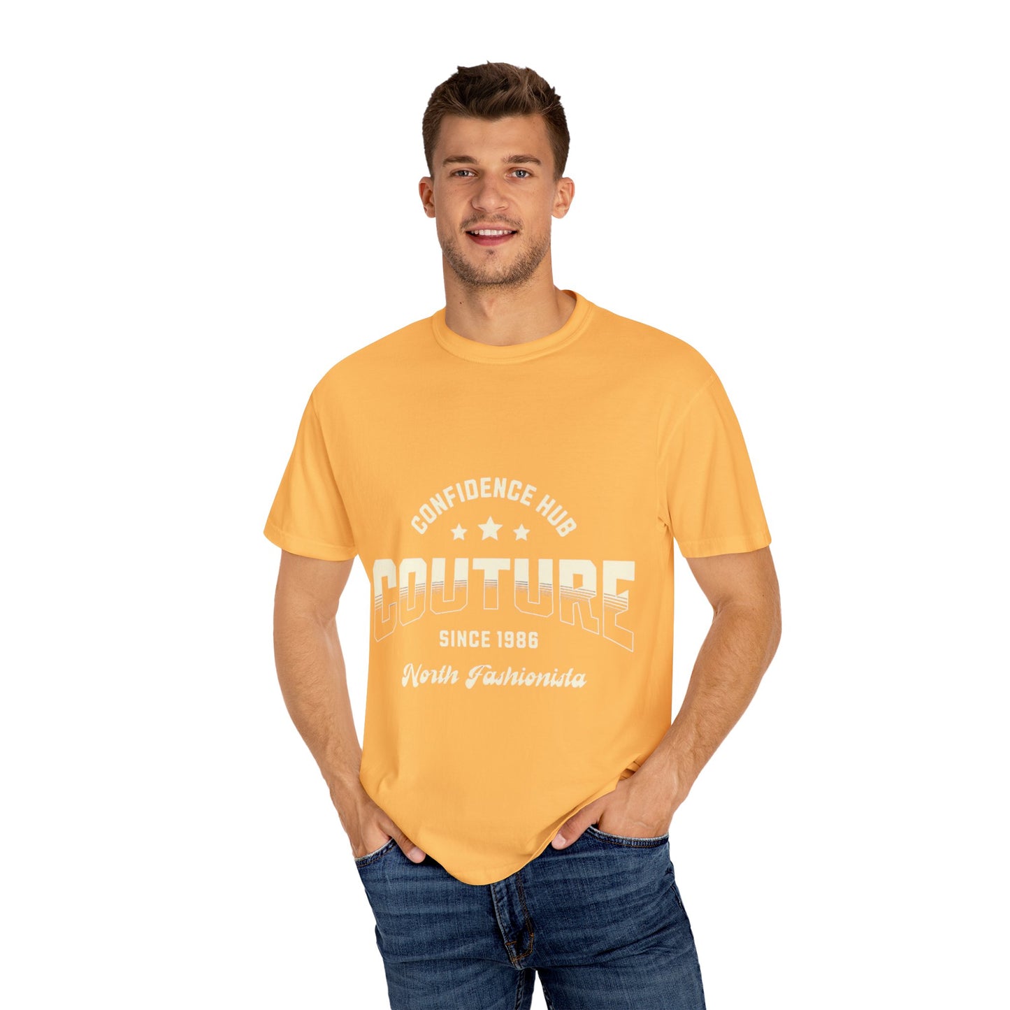 Couture Confidence Hub Unisex T-Shirt, Casual Wear, Everyday Tee, Gift for Fashion Lovers, Vibrant Vintage Style