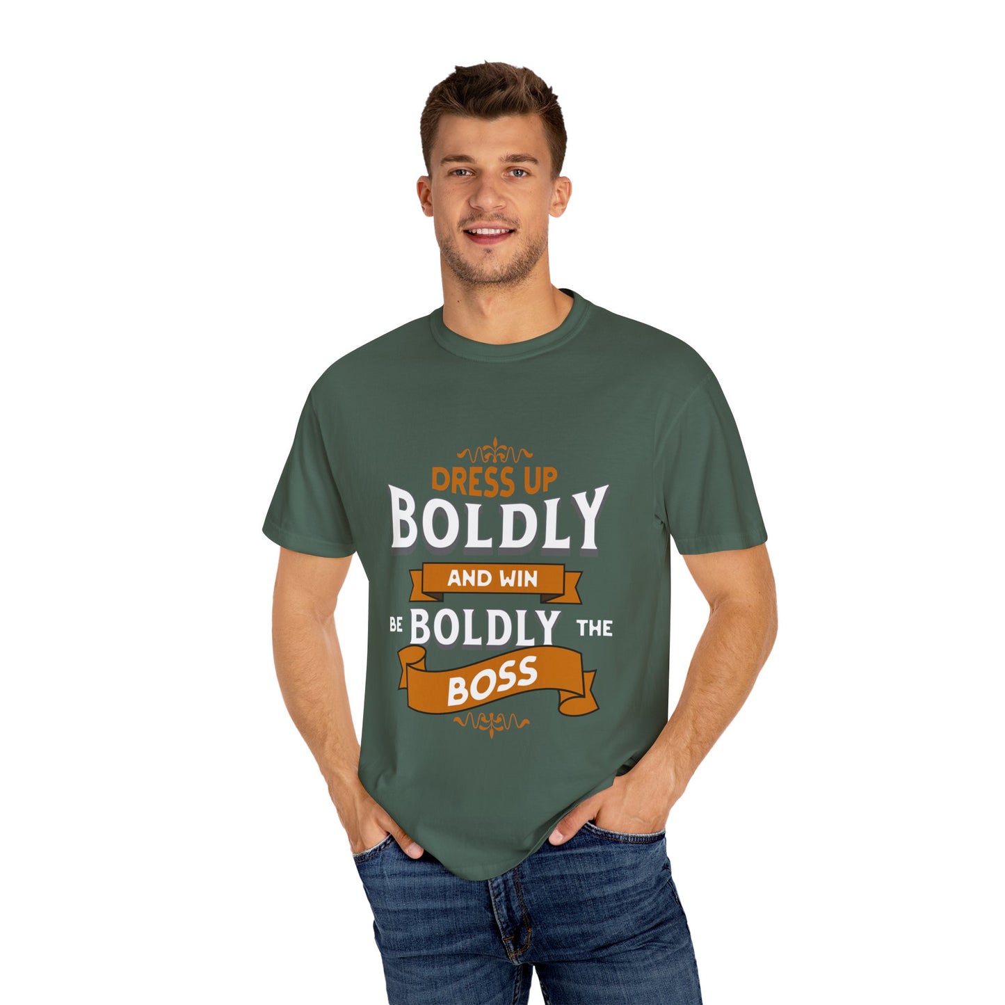 Boldly the Boss Unisex T-Shirt - Empowerment Shirt, Motivational Tee, Ideal Gift for Leaders, Office Humor, Casual Style