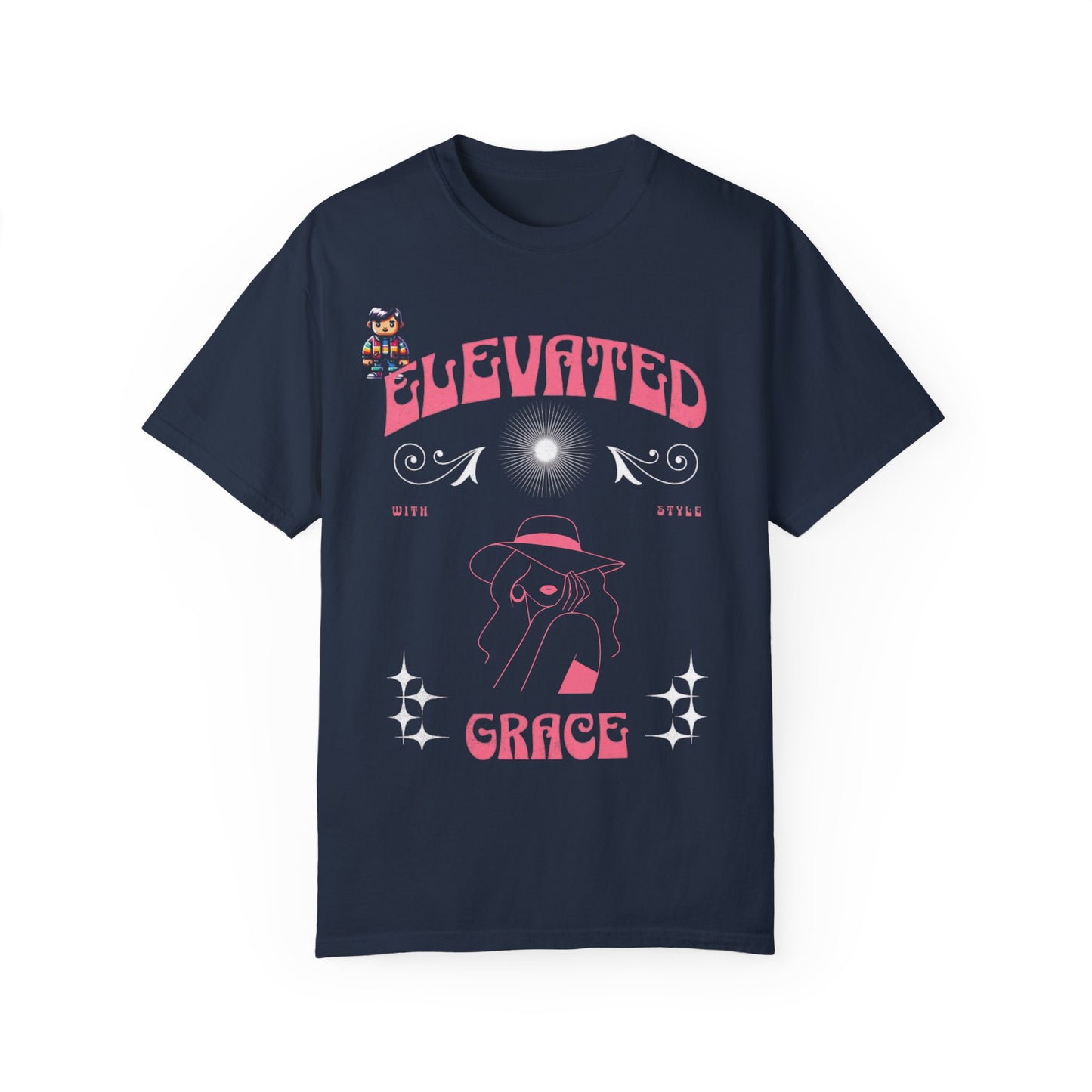 Elevated Grace Unisex Garment-Dyed T-Shirt, Casual Tee, Unique Graphic Tee, Gifts for Her, Summer Essentials, Festival Fashion