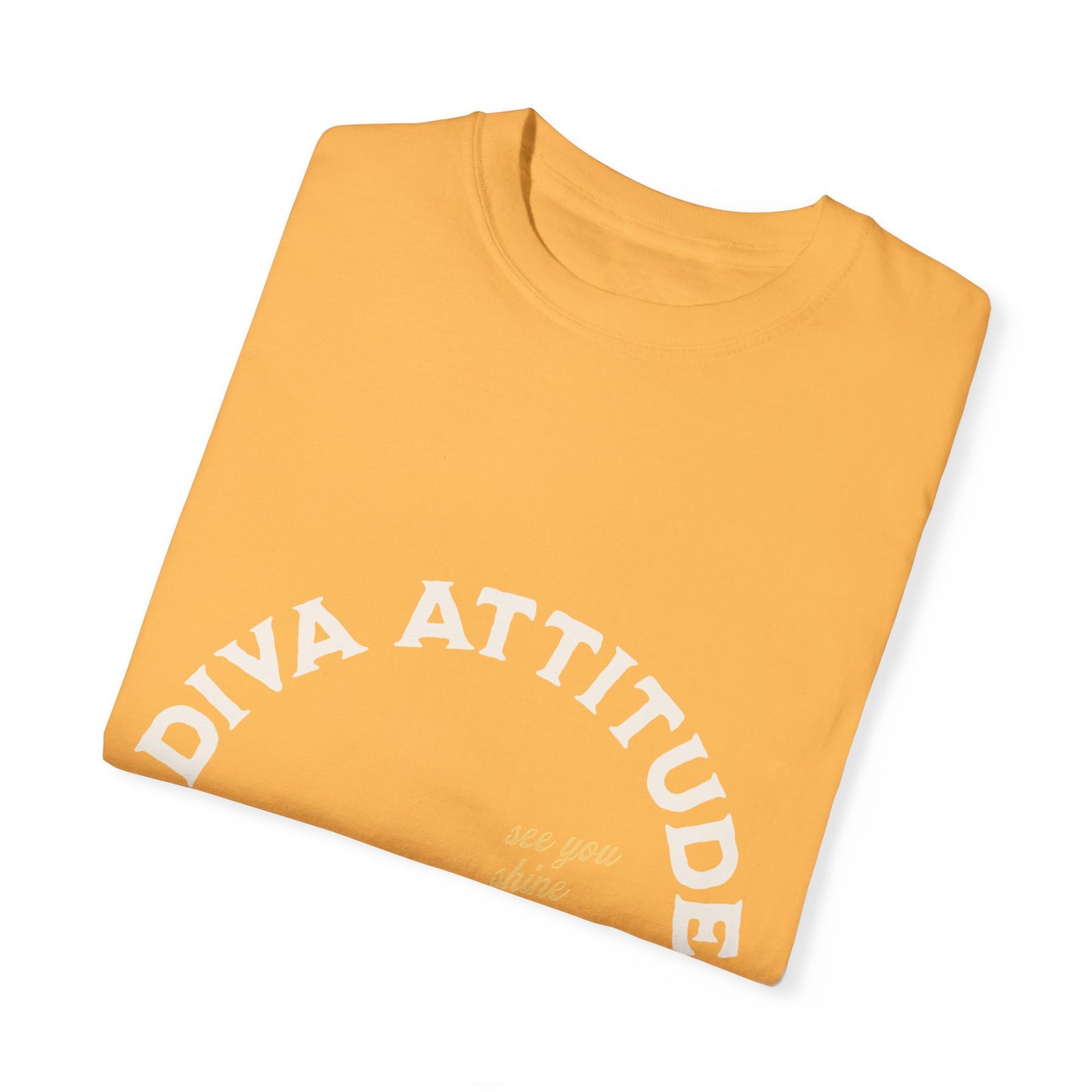 Diva Attitude T-Shirt, Unisex Orange Tee, Bold Statements Shirt, Fashion Life Apparel, Great for Everyday Wear, Gifts for Her