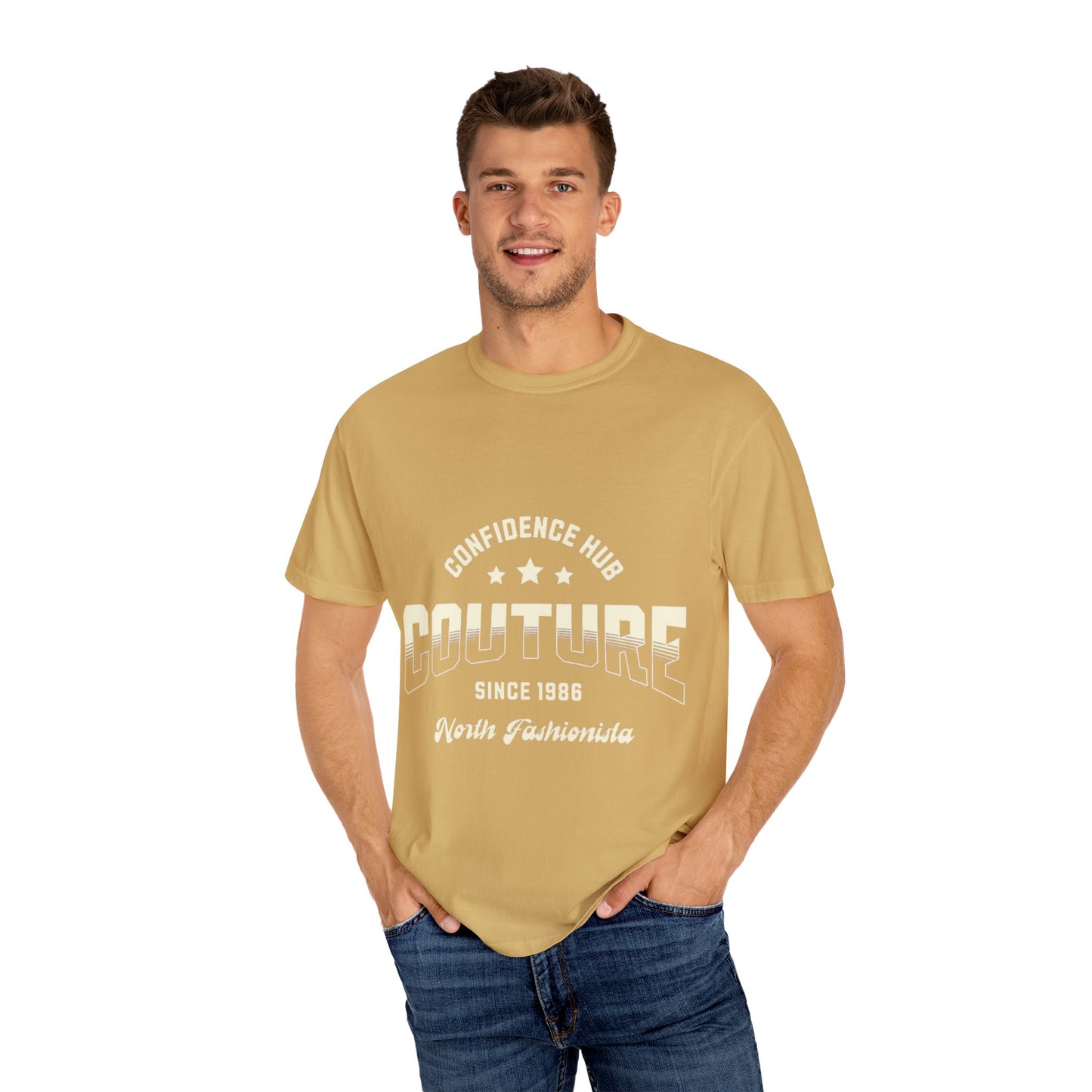 Couture Confidence Hub Unisex T-Shirt, Casual Wear, Everyday Tee, Gift for Fashion Lovers, Vibrant Vintage Style