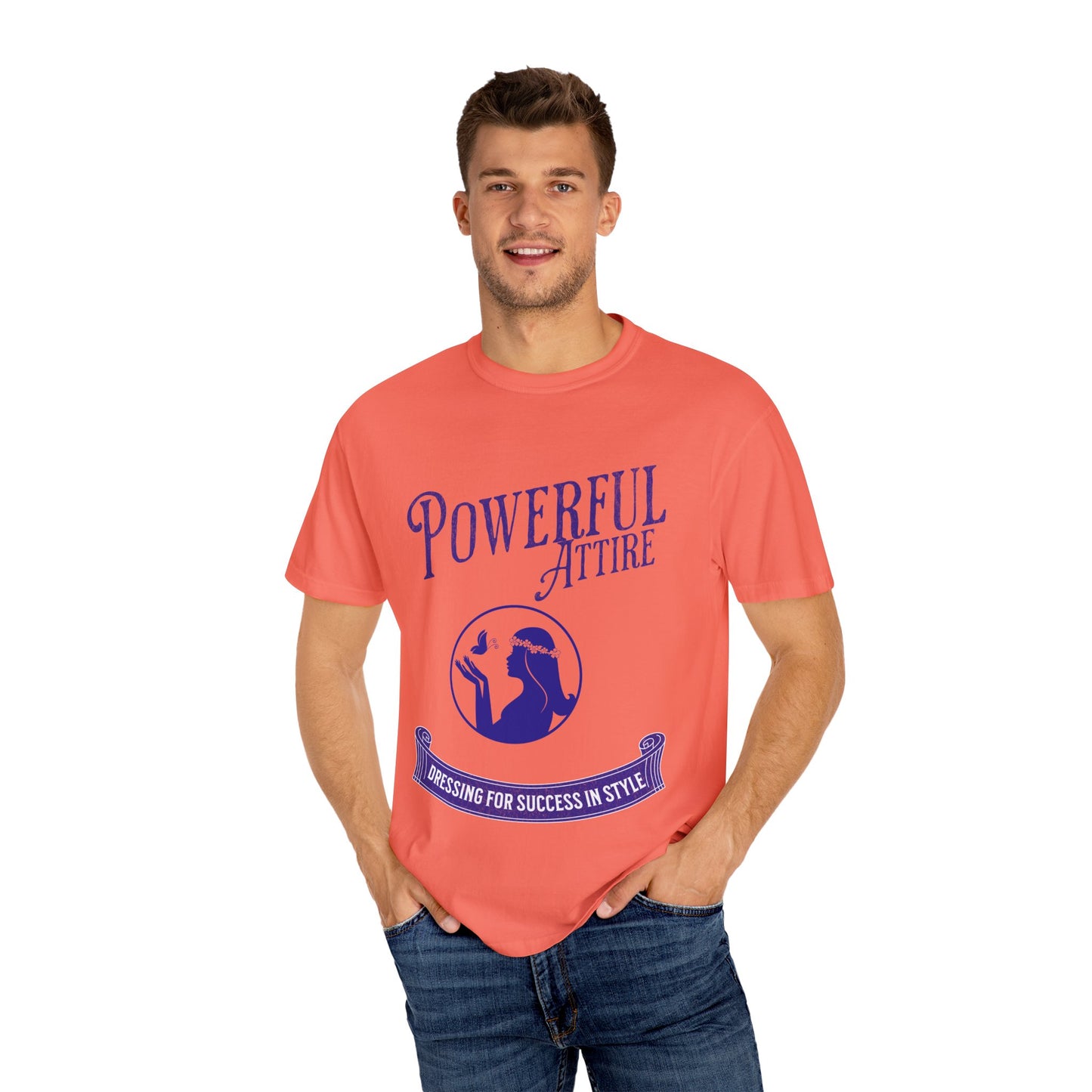 Powerful Attire Unisex Garment-Dyed T-shirt, Motivational Tee, Inspirational Shirt, Gift for Graduates, Everyday Fashion