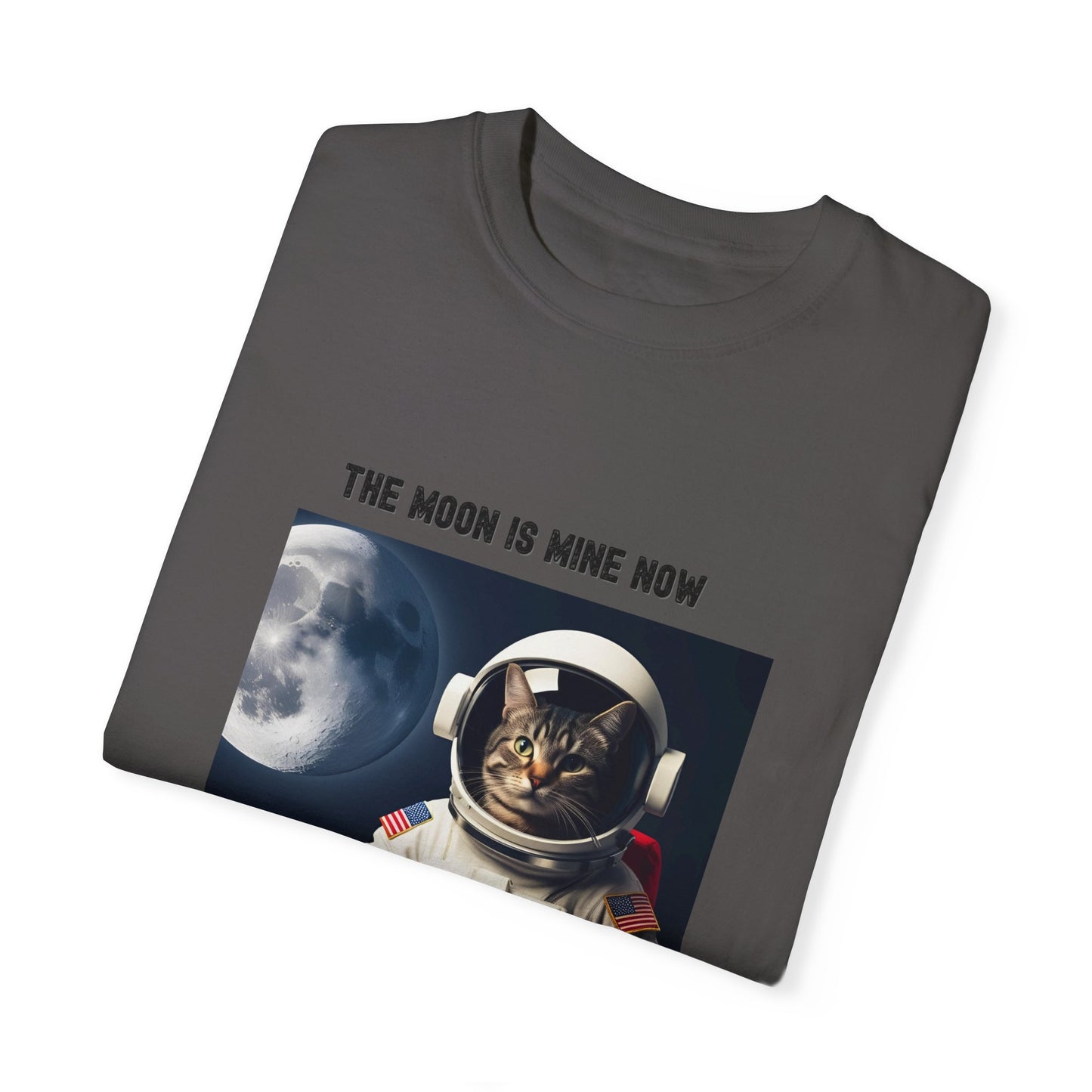 Astronaut Cat T-shirt - The Moon is Mine Now, Funny Cat Tee, Unisex Space Shirt, Gifts for Cat Lovers, Cool Graphic Tee