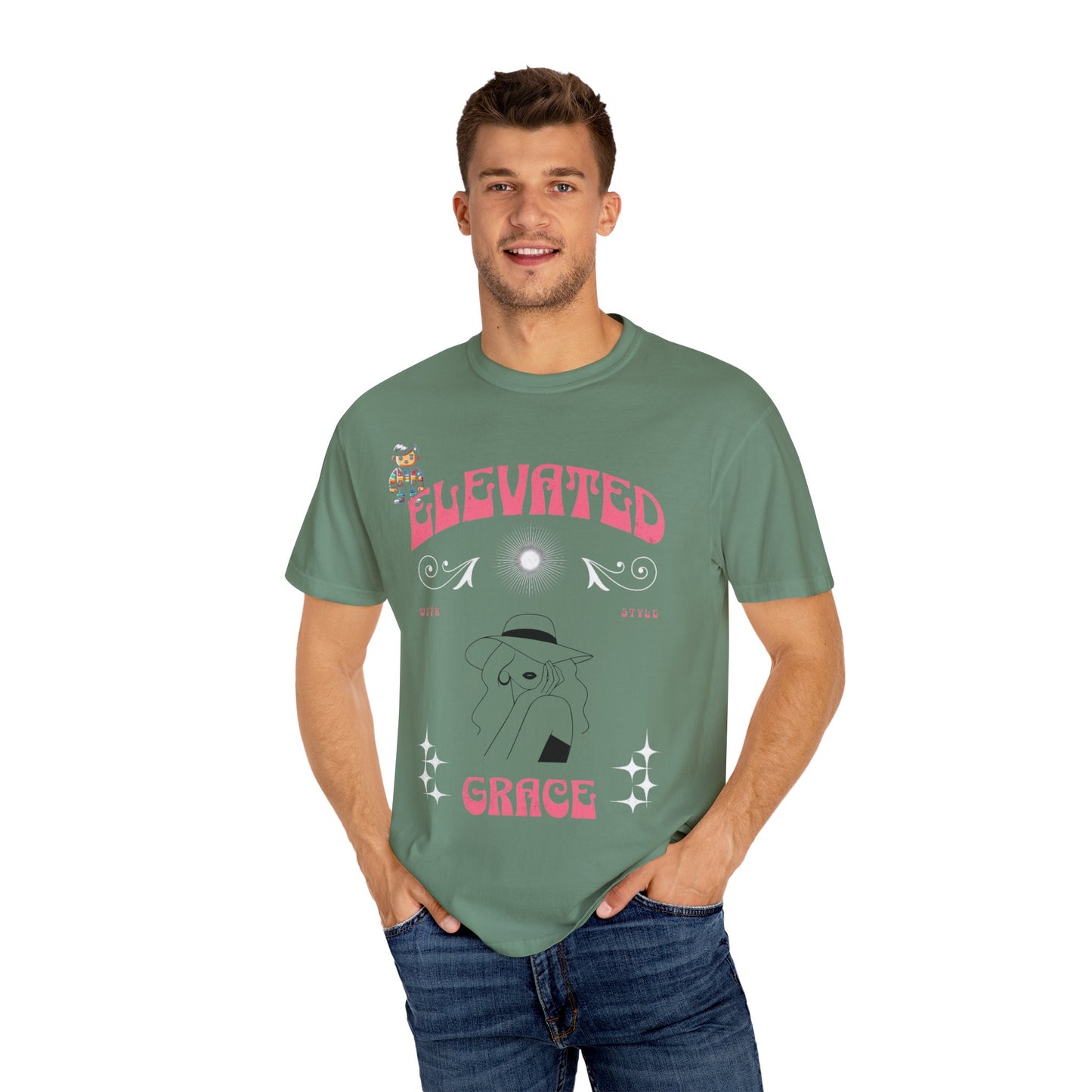 Elevated Grace Unisex Garment-Dyed T-Shirt, Vintage Vibe Tee, Casual Streetwear, Unisex Gift, Eco-Friendly Apparel, Summer Essential