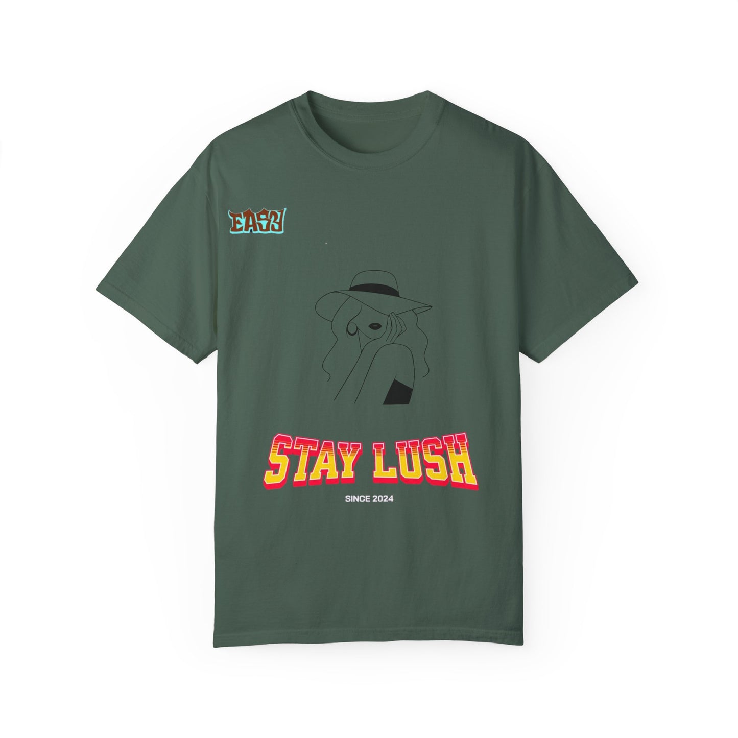 Stay Lush Unisex Garment-Dyed T-Shirt, Trendy Graphic Tee, Summer Fashion, Gift for Her, Casual Daily Wear, Festival Outfit