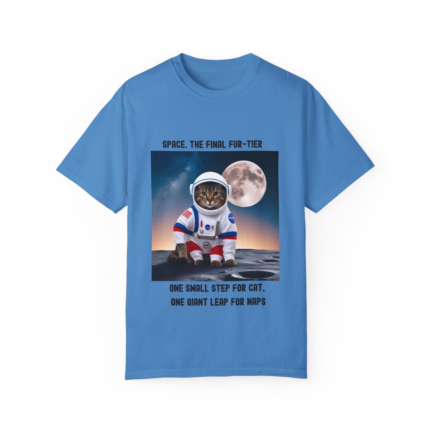 Space Cat T-Shirt, Fun Unisex Tees for Cat Lovers, Gift for Cat Owners, Cute Space-Themed Apparel, Planetary Humor Shirt