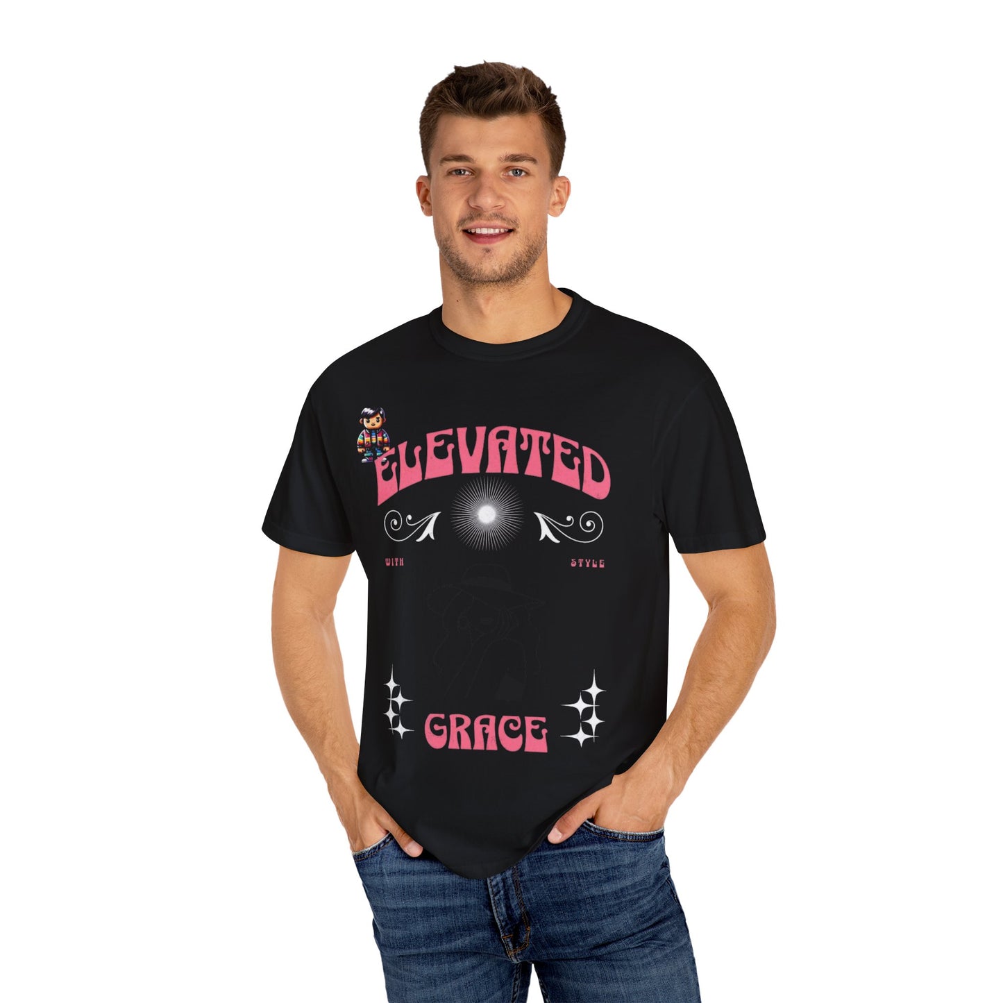 Elevated Grace Unisex Garment-Dyed T-Shirt, Vintage Vibe Tee, Casual Streetwear, Unisex Gift, Eco-Friendly Apparel, Summer Essential