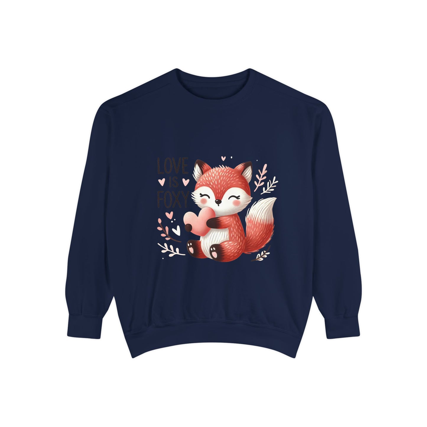 Love is Foxy Sweatshirt, Cute and Cozy Graphic Jumper, Valentines Day Gift, Trendy Unisex Pullover, Anniversary Present, Comfortable Fox