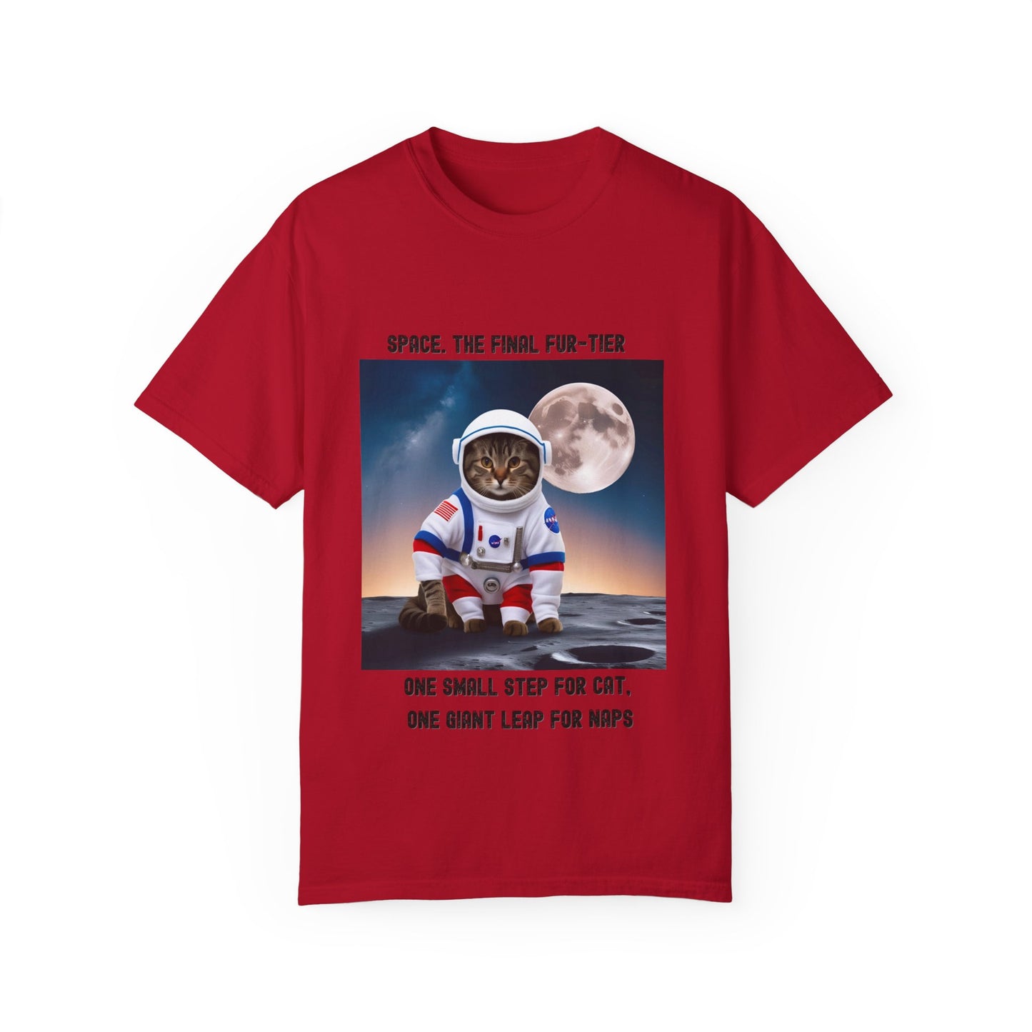 Space Cat T-Shirt, Fun Unisex Tees for Cat Lovers, Gift for Cat Owners, Cute Space-Themed Apparel, Planetary Humor Shirt