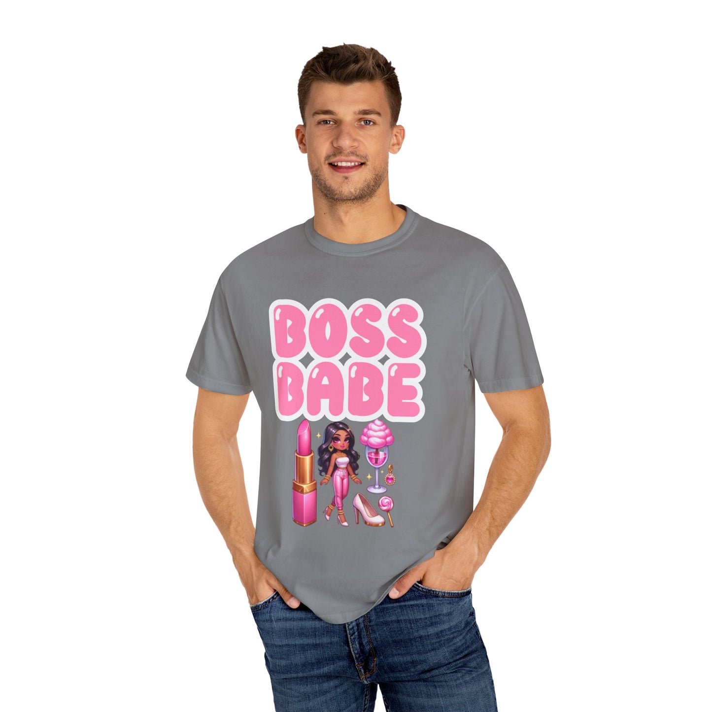 Boss Babe Unisex Garment-Dyed T-shirt, Empowering Tee, Gift for Her, Fashion Statement, Self-Love Shirt, Trendy Apparel