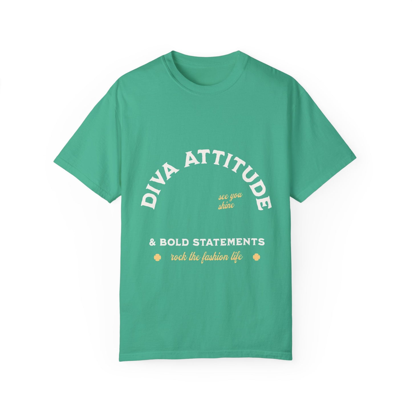 Diva Attitude T-Shirt, Unisex Orange Tee, Bold Statements Shirt, Fashion Life Apparel, Great for Everyday Wear, Gifts for Her