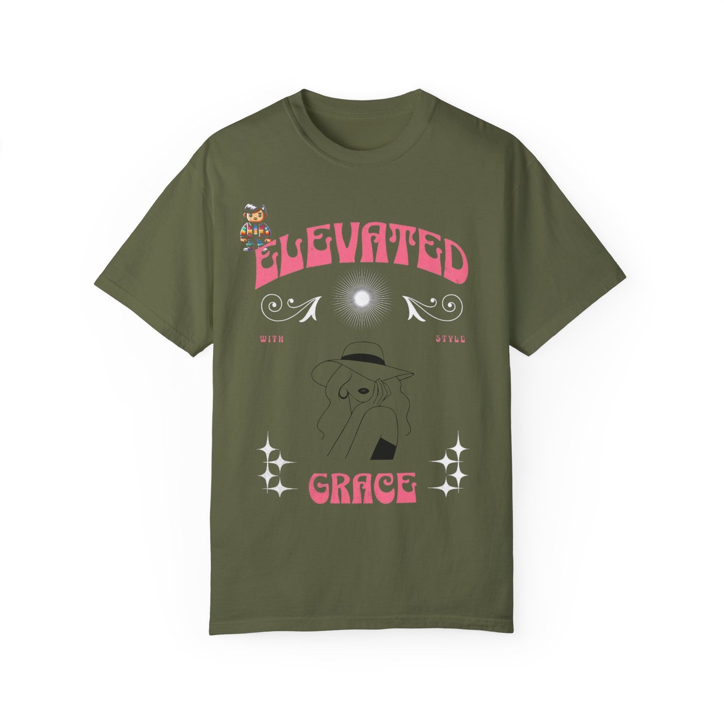 Elevated Grace Unisex Garment-Dyed T-Shirt, Vintage Vibe Tee, Casual Streetwear, Unisex Gift, Eco-Friendly Apparel, Summer Essential