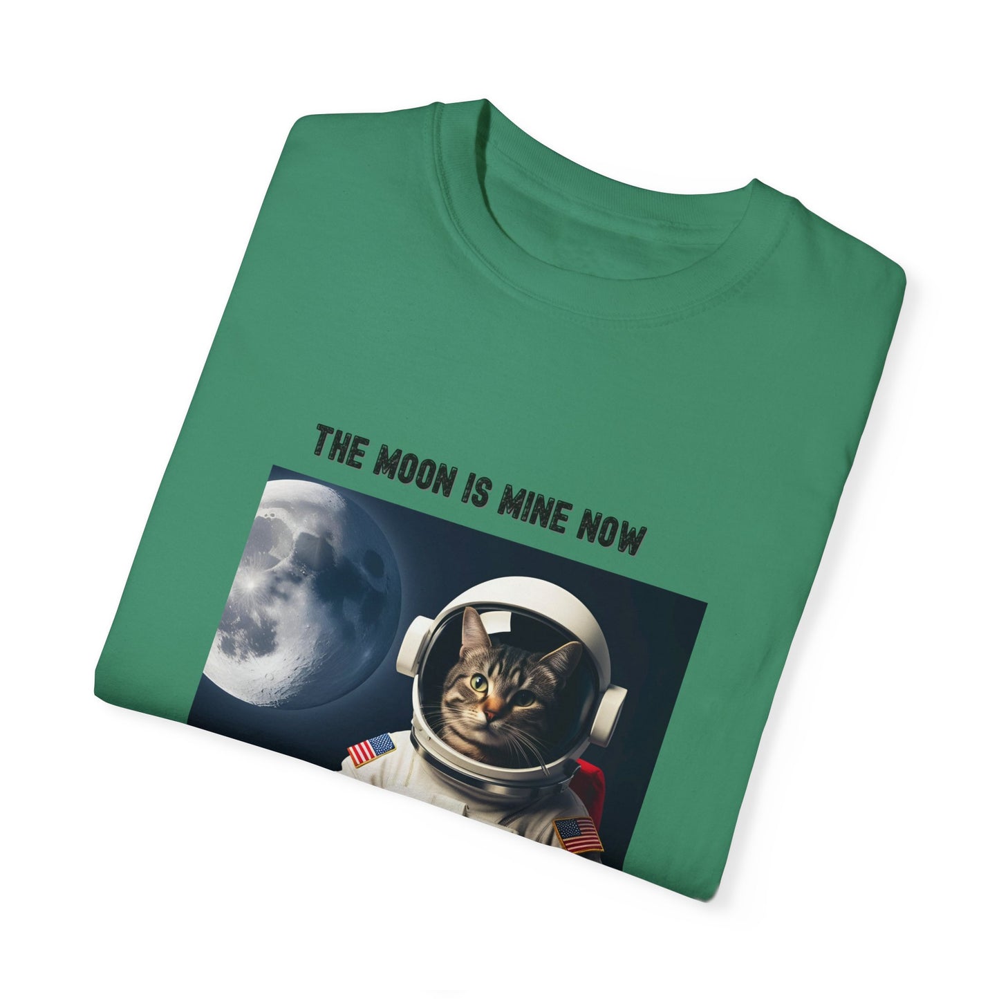 Astronaut Cat T-shirt - The Moon is Mine Now, Funny Cat Tee, Unisex Space Shirt, Gifts for Cat Lovers, Cool Graphic Tee