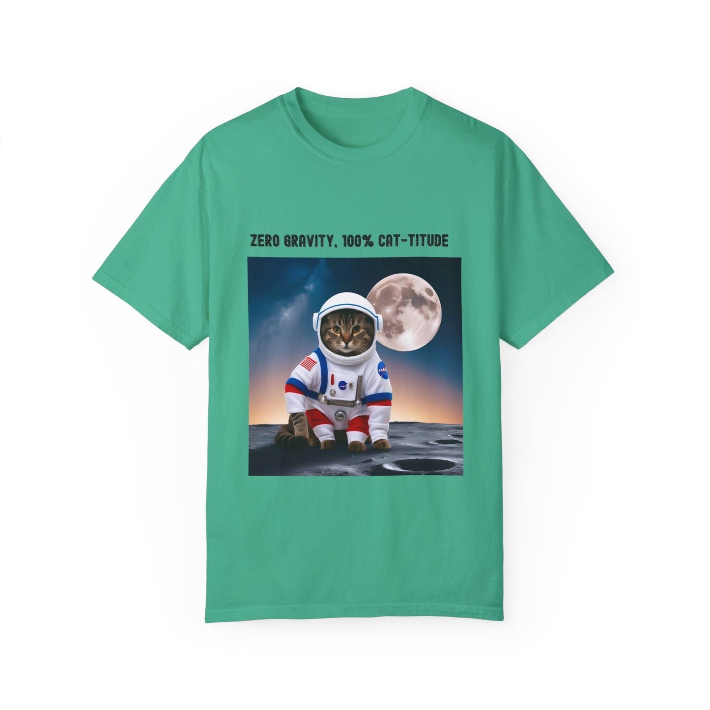 Astronaut Cat T-shirt, Fun Gift for Cat Lovers, Unisex Tee for Space Enthusiasts, Cute Pet Shirt for Birthdays