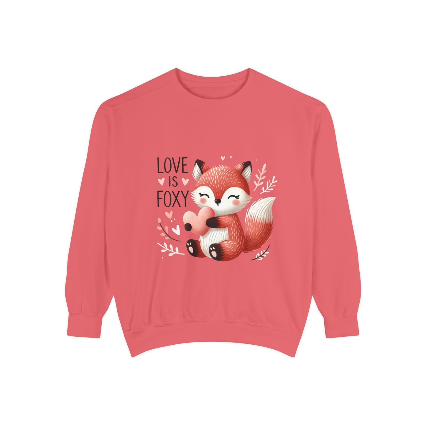 Love is Foxy Sweatshirt, Cute and Cozy Graphic Jumper, Valentines Day Gift, Trendy Unisex Pullover, Anniversary Present, Comfortable Fox