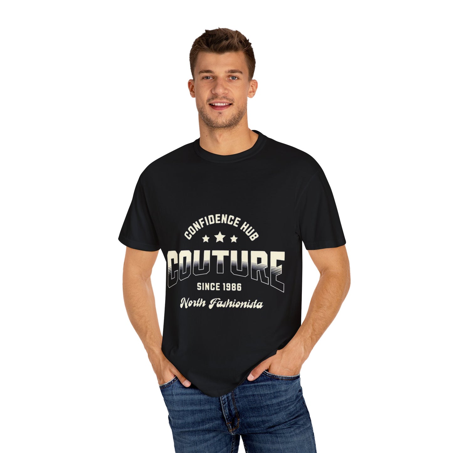 Couture Confidence Hub Unisex T-Shirt, Casual Wear, Everyday Tee, Gift for Fashion Lovers, Vibrant Vintage Style