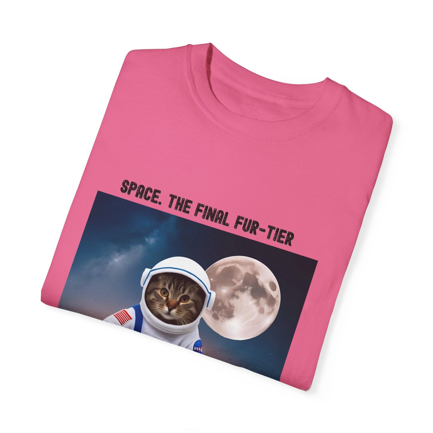 Space Cat T-Shirt, Fun Unisex Tees for Cat Lovers, Gift for Cat Owners, Cute Space-Themed Apparel, Planetary Humor Shirt