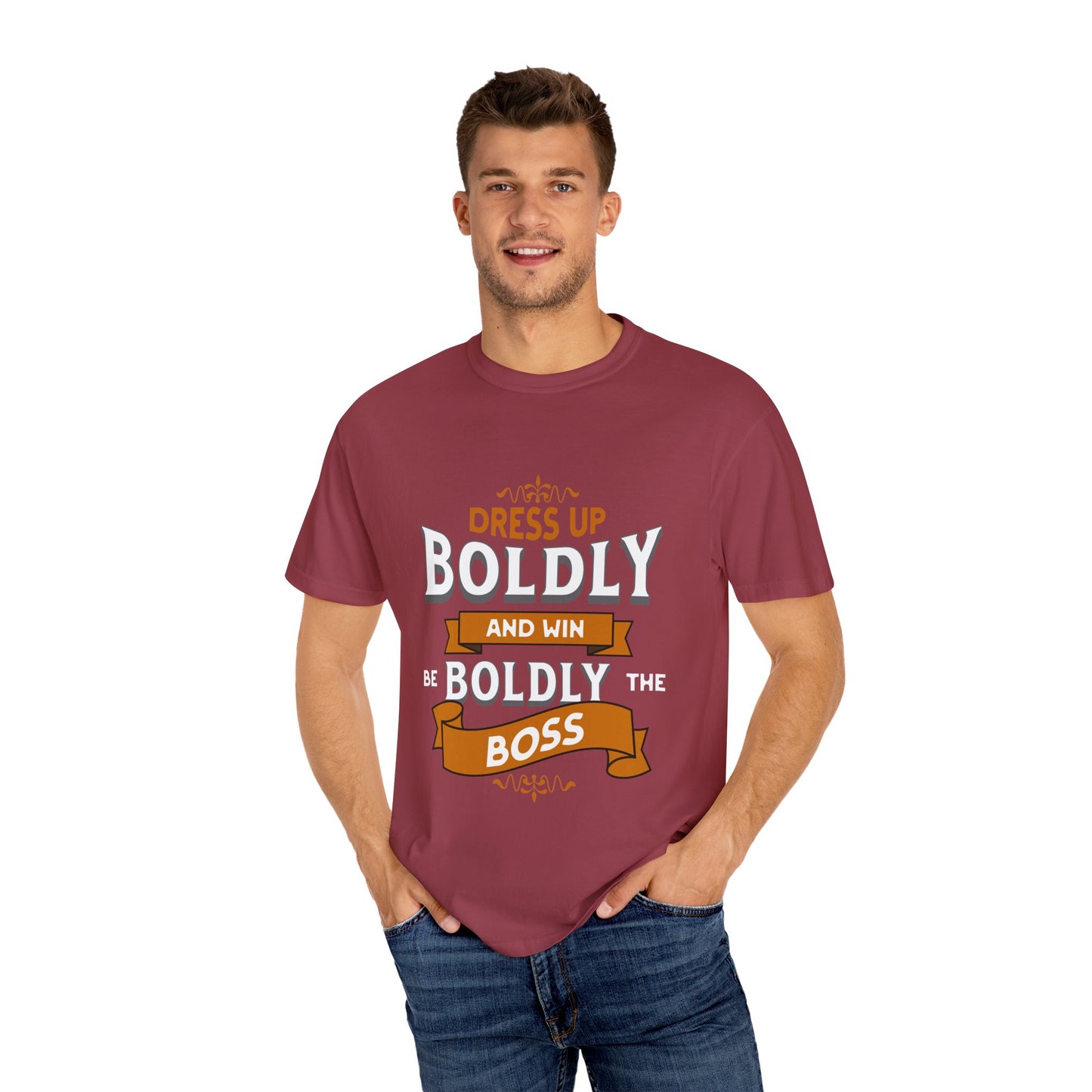 Boldly the Boss Unisex T-Shirt - Empowerment Shirt, Motivational Tee, Ideal Gift for Leaders, Office Humor, Casual Style