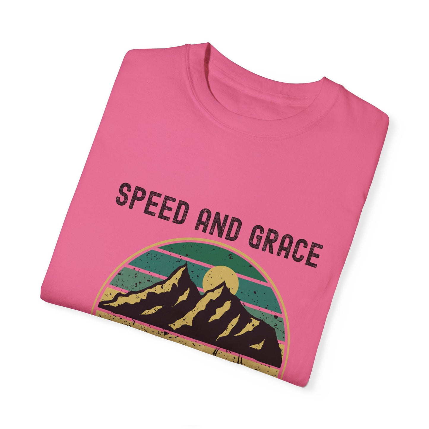 Adventure Vibes Unisex Garment-Dyed T-shirt - Speed and Grace Graphic Tee for Nature Lovers, Casual Wear, Outdoor Activities, Gifts