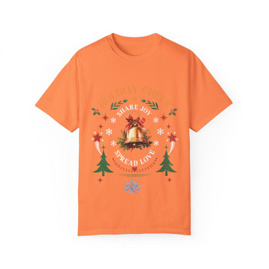 Joyful Holiday T-Shirt, Unisex Festive Tee, Share Joy Spread Love Top, Christmas Gift Apparel, Cheerful Seasonal Wear