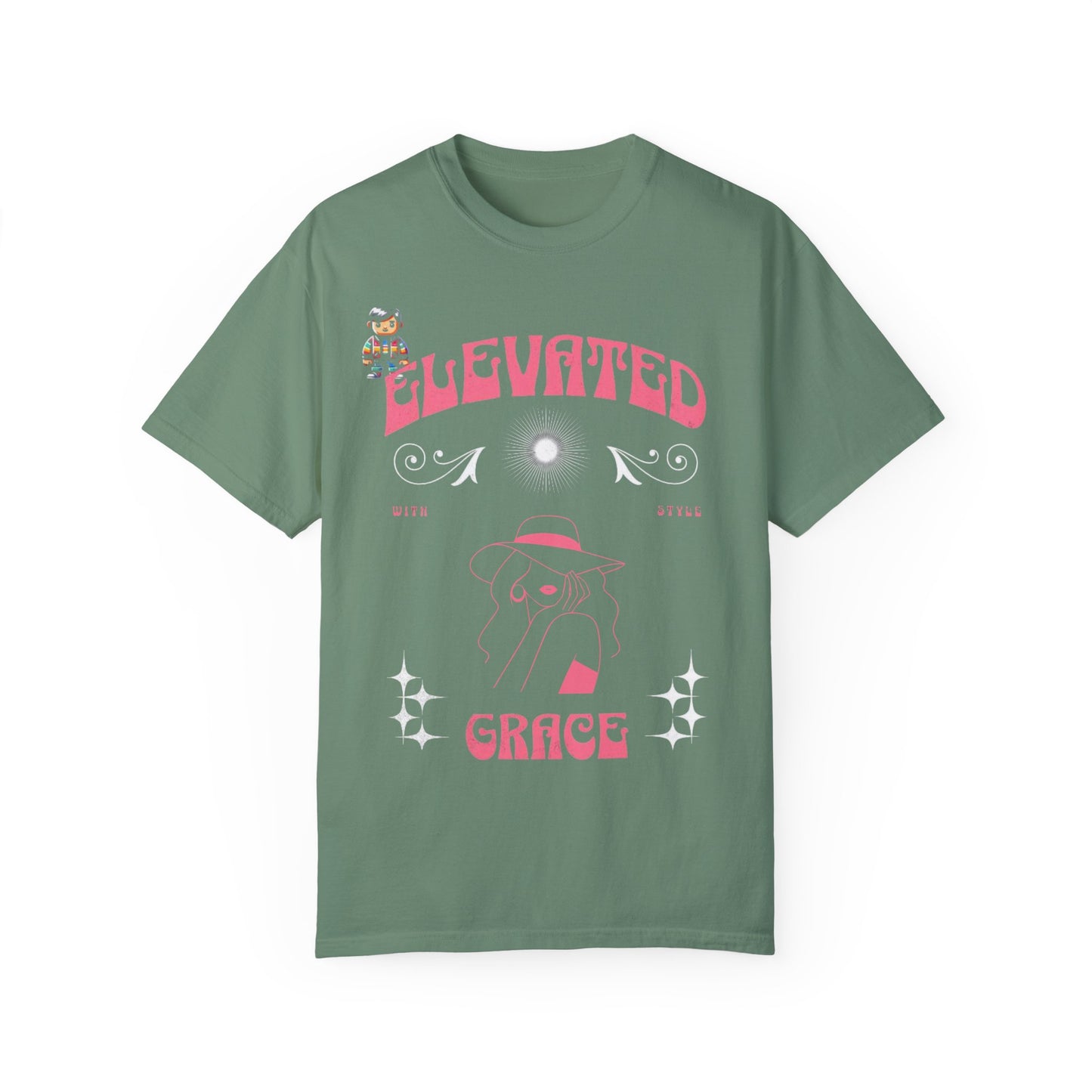 Elevated Grace Unisex Garment-Dyed T-Shirt, Casual Tee, Unique Graphic Tee, Gifts for Her, Summer Essentials, Festival Fashion