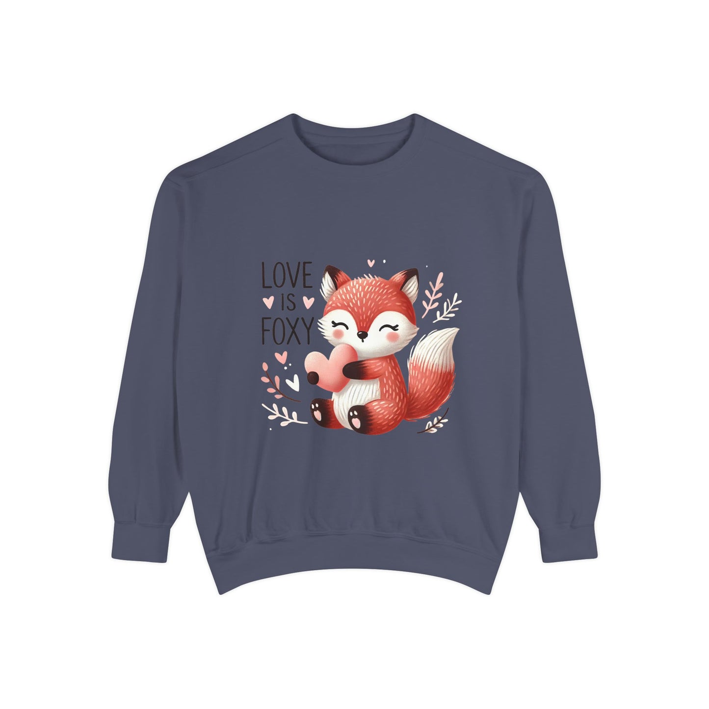 Love is Foxy Sweatshirt, Cute and Cozy Graphic Jumper, Valentines Day Gift, Trendy Unisex Pullover, Anniversary Present, Comfortable Fox