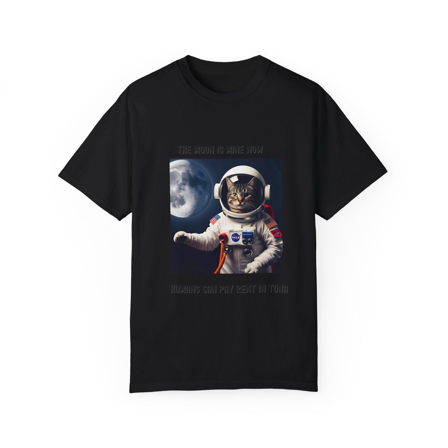 Astronaut Cat T-shirt - The Moon is Mine Now, Funny Cat Tee, Unisex Space Shirt, Gifts for Cat Lovers, Cool Graphic Tee