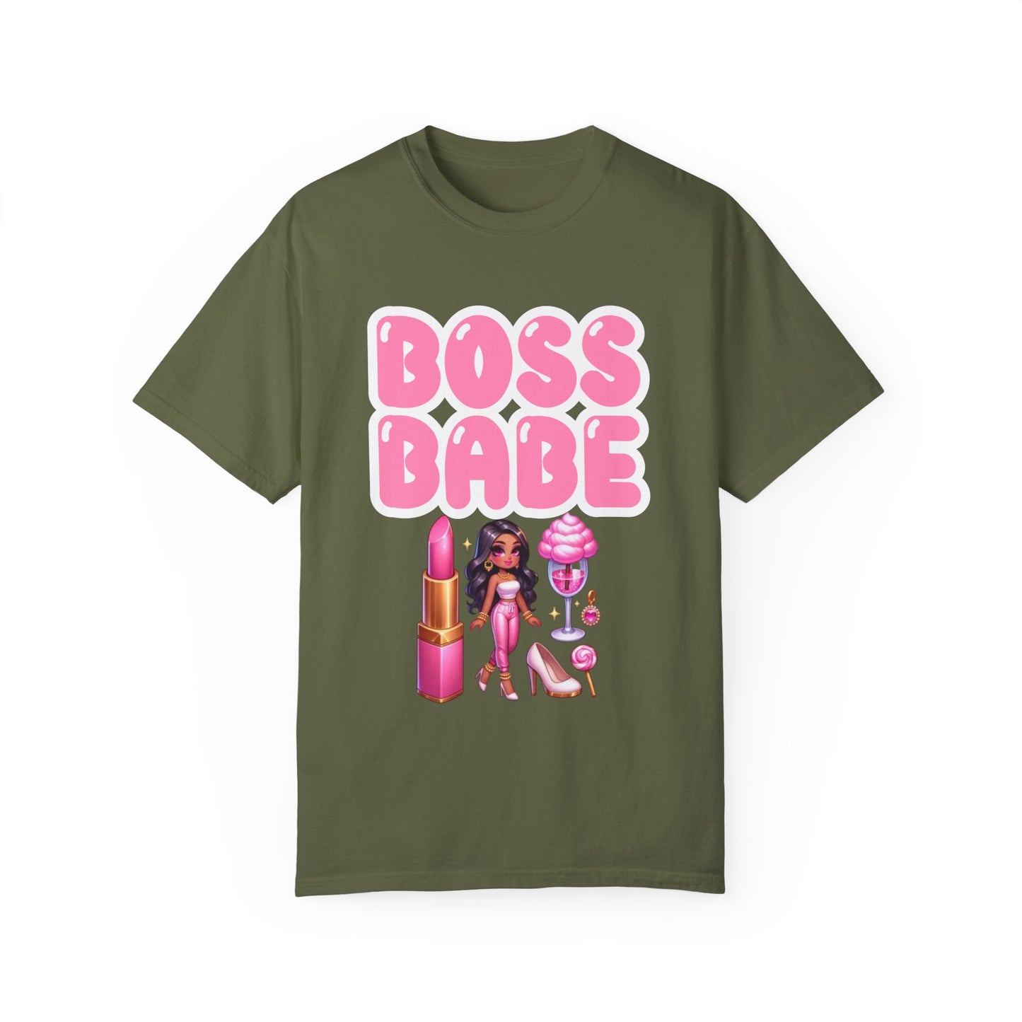 Boss Babe Unisex Garment-Dyed T-shirt, Empowering Tee, Gift for Her, Fashion Statement, Self-Love Shirt, Trendy Apparel