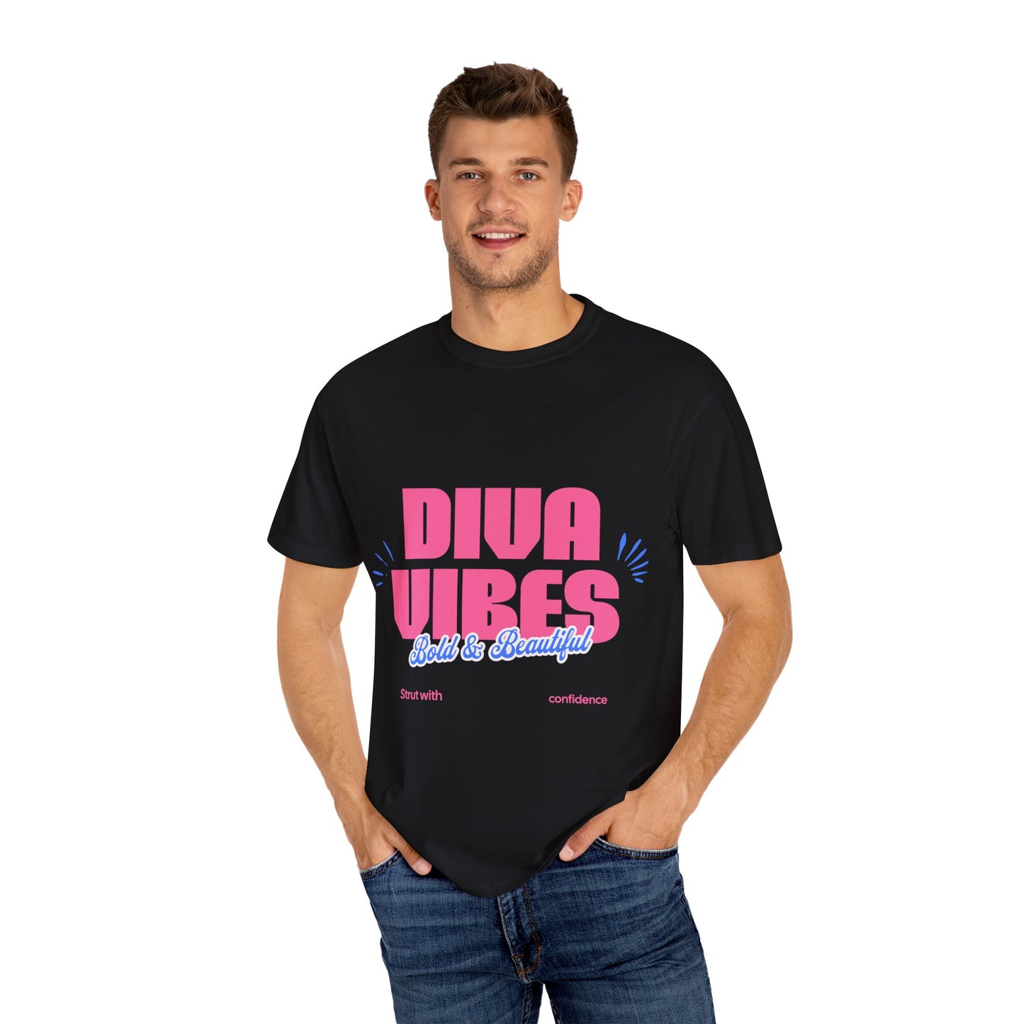 Bold Diva Vibes Unisex T-Shirt - Perfect for Confidence, Self-Expression, Casual Outfits, Summer Parties, Gift Ideas, Vibrant Style