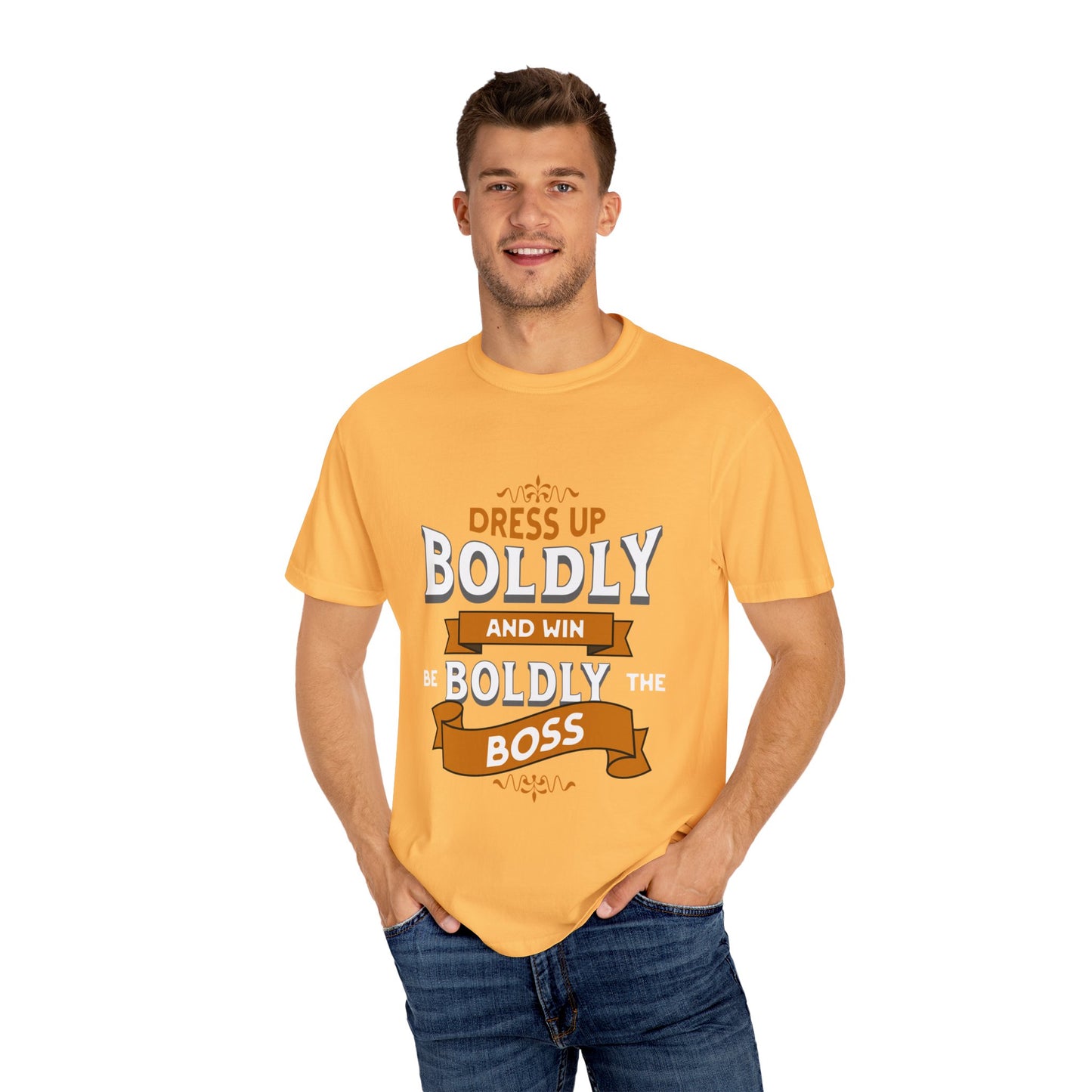 Boldly the Boss Unisex T-Shirt - Empowerment Shirt, Motivational Tee, Ideal Gift for Leaders, Office Humor, Casual Style