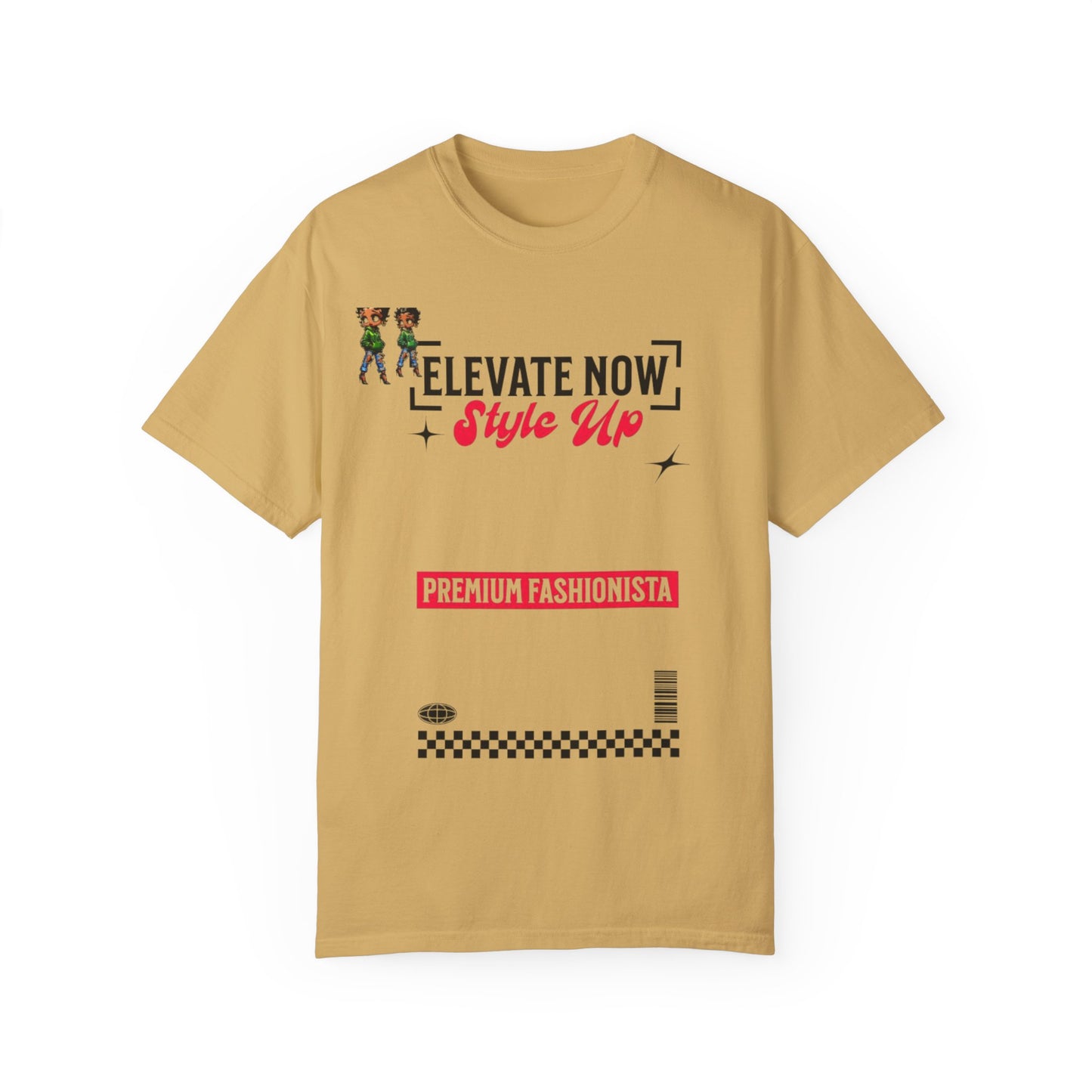 Elevate Now Style Up Unisex Garment-Dyed T-shirt, Casual Wear, Fashion Gift, Trendy Apparel, Unique Graphic Tee