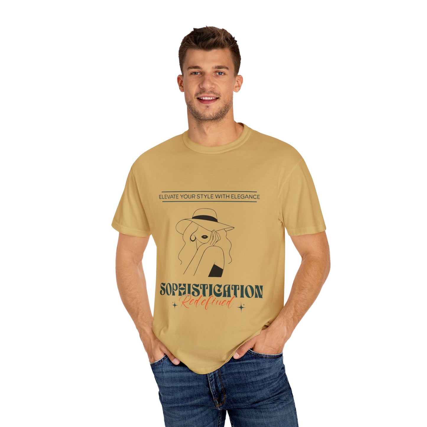 Sophistication Redefined Garment-Dyed T-Shirt, Trendy Unisex Tee, Perfect Gift, Casual Chic Style, Everyday Wear, Fashionable Wardrobe