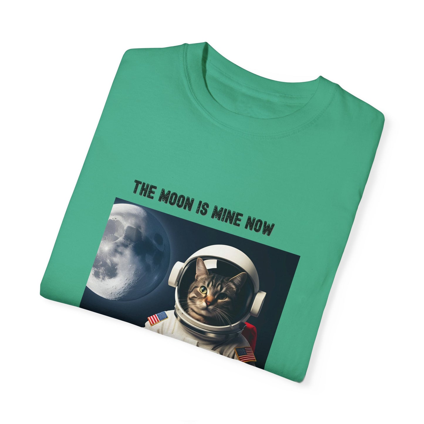 Astronaut Cat T-shirt - The Moon is Mine Now, Funny Cat Tee, Unisex Space Shirt, Gifts for Cat Lovers, Cool Graphic Tee